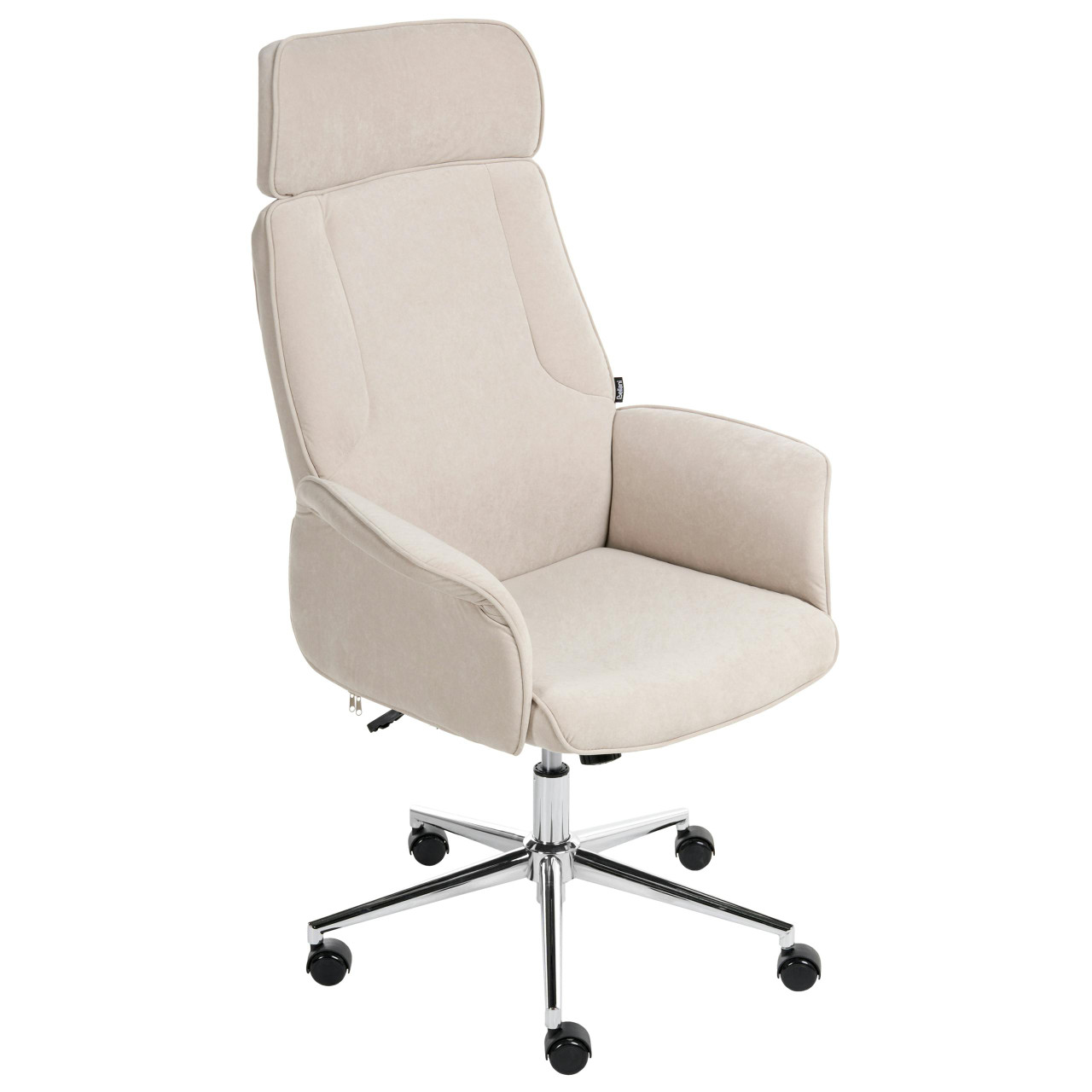 Cadeira de escritório PILOT Veludo Creme claro