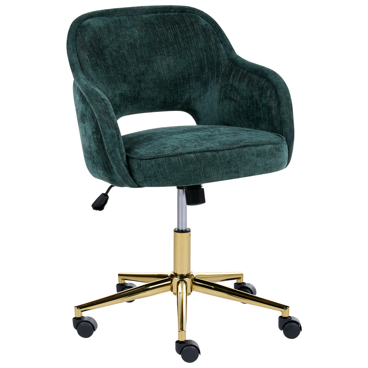 Cadeira home office BELIANI Ember de Chenille Verde 60x60x91