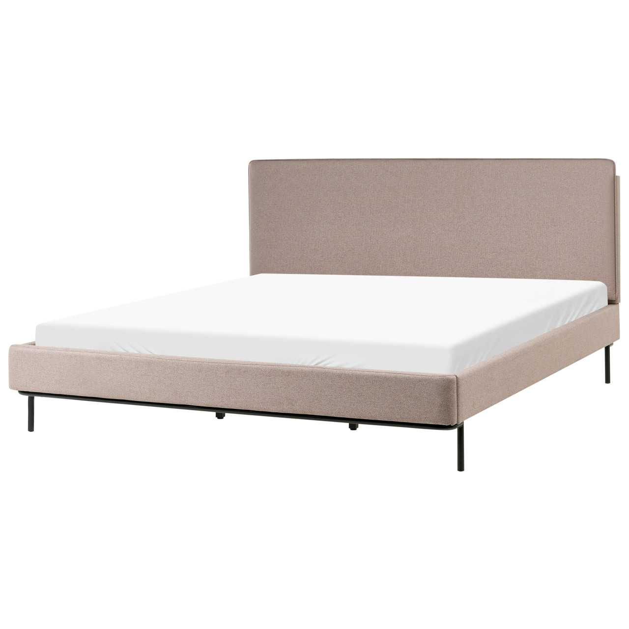 Cama tapizada Corio em tecido bege - 656635