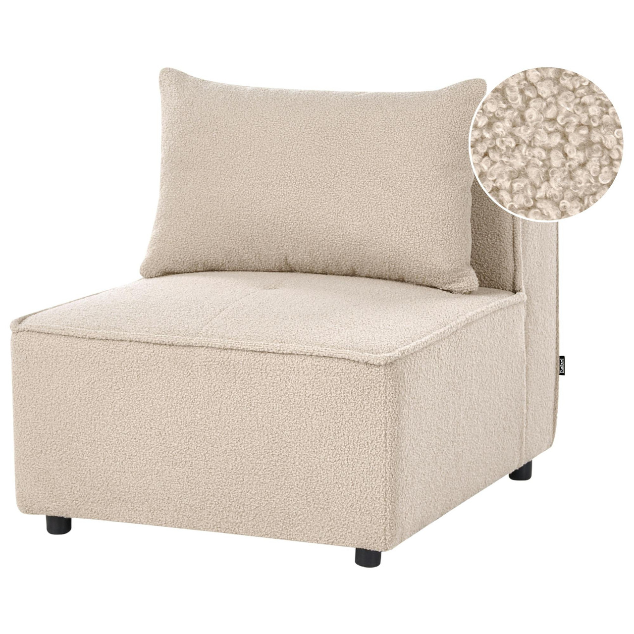 Módulo de cadeira BELIANI Axebo de Bouclé Creme 70x94x93