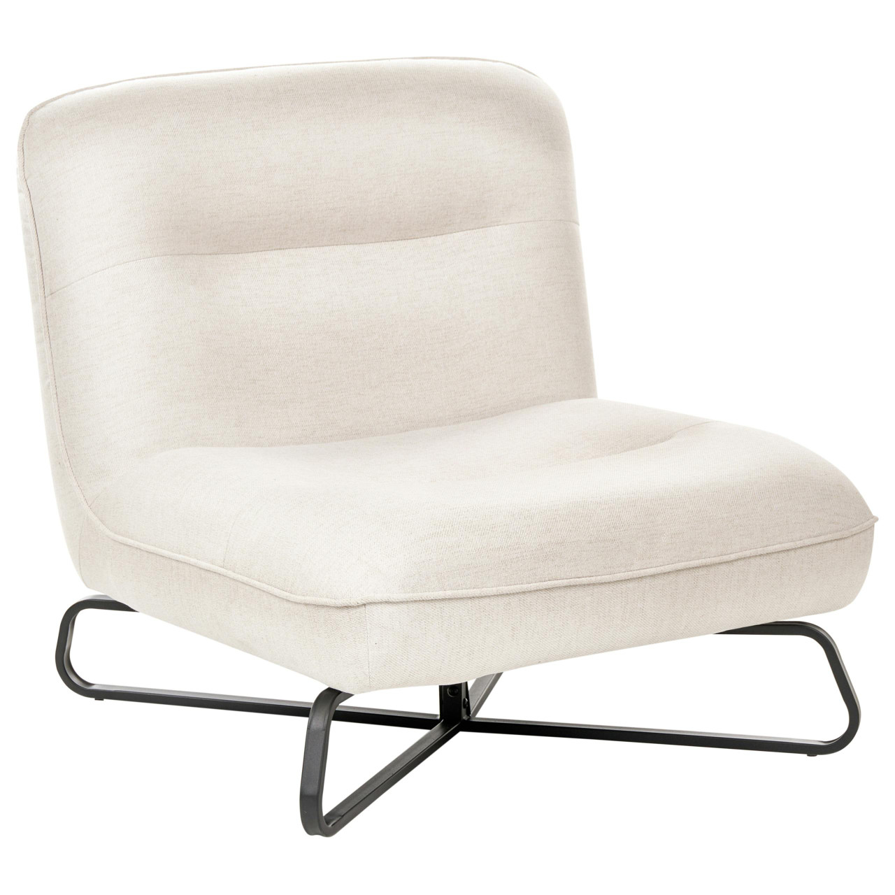 Poltrona BELIANI Lindal de Tecido Branco 85x83x85