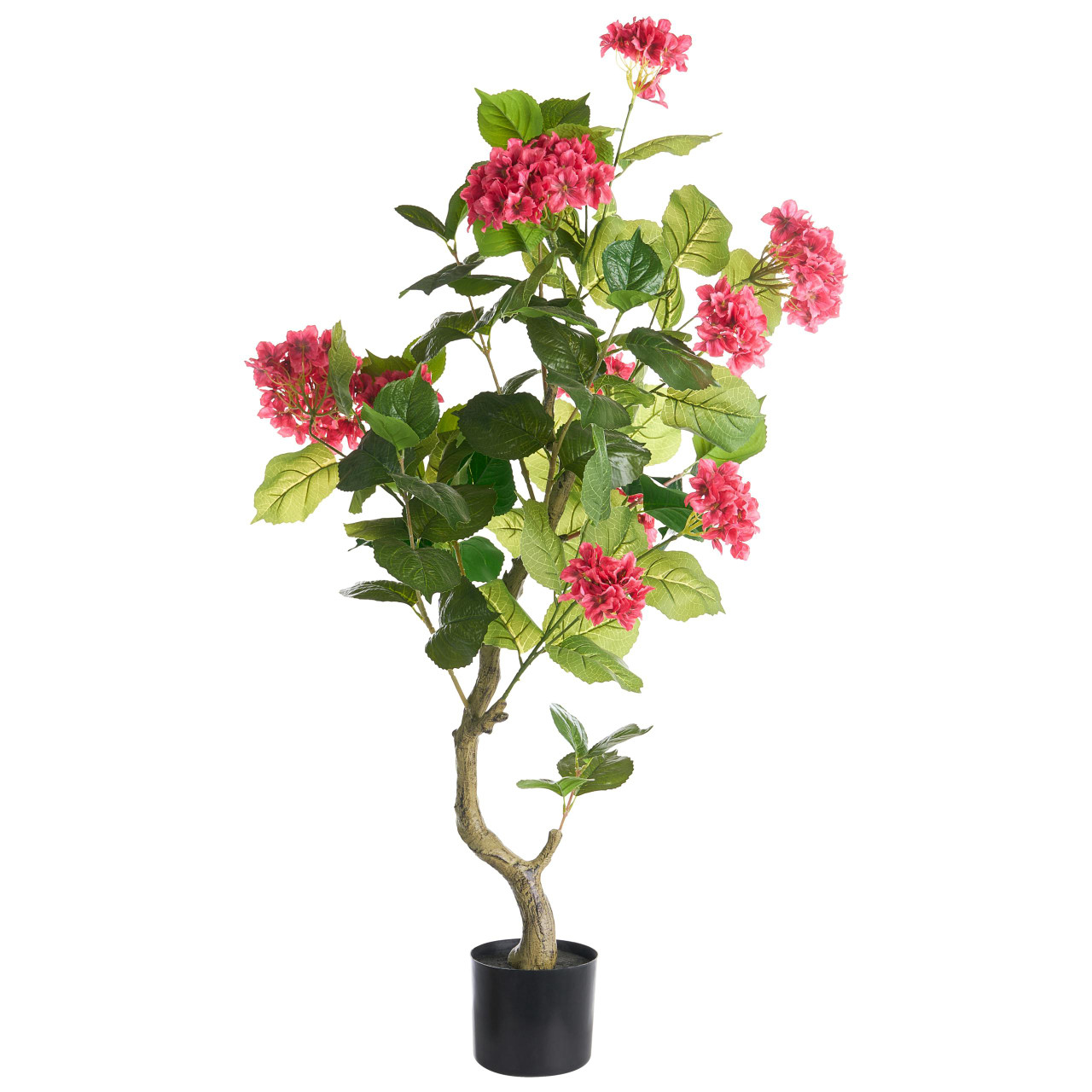 Planta artificial BELIANI Hortensium de Material sintético, Tecido Vermelho 70x70x120