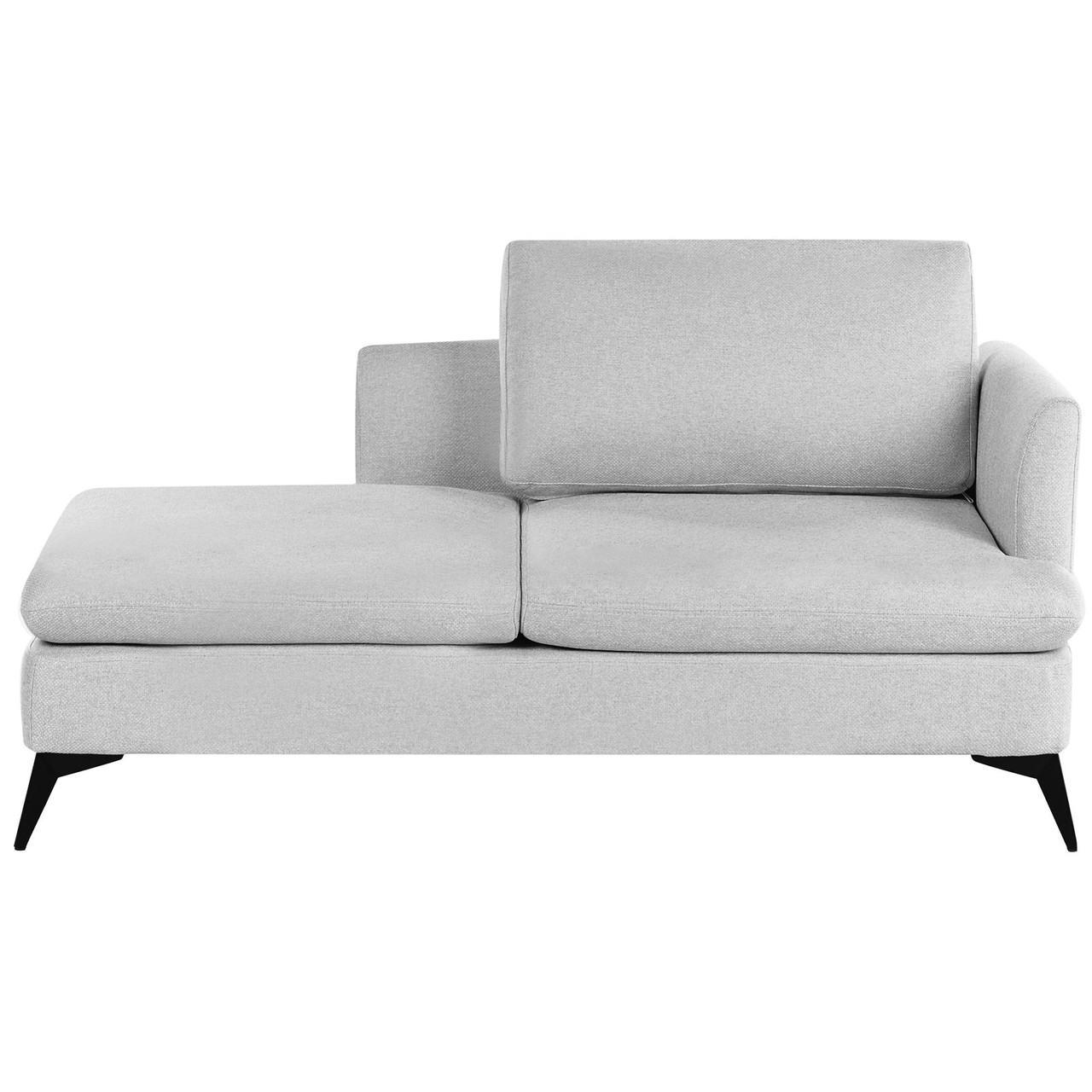 Chaise longue direito em tecido cinzento