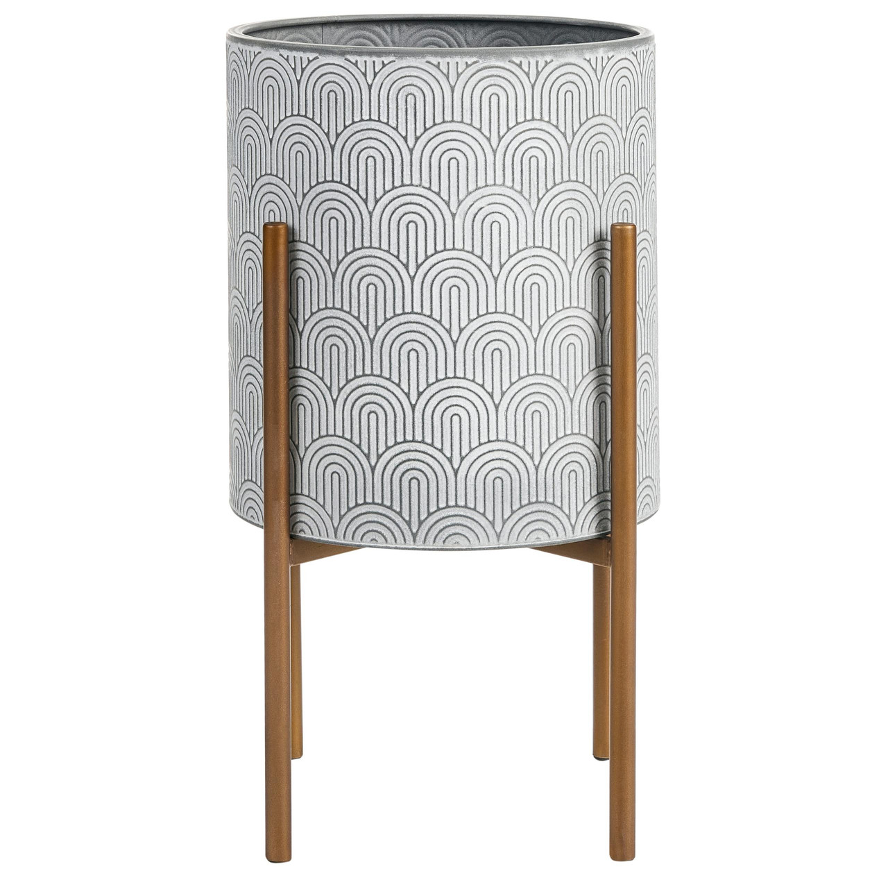 Vaso alto para plantas AUBRIETA em metal com suporte