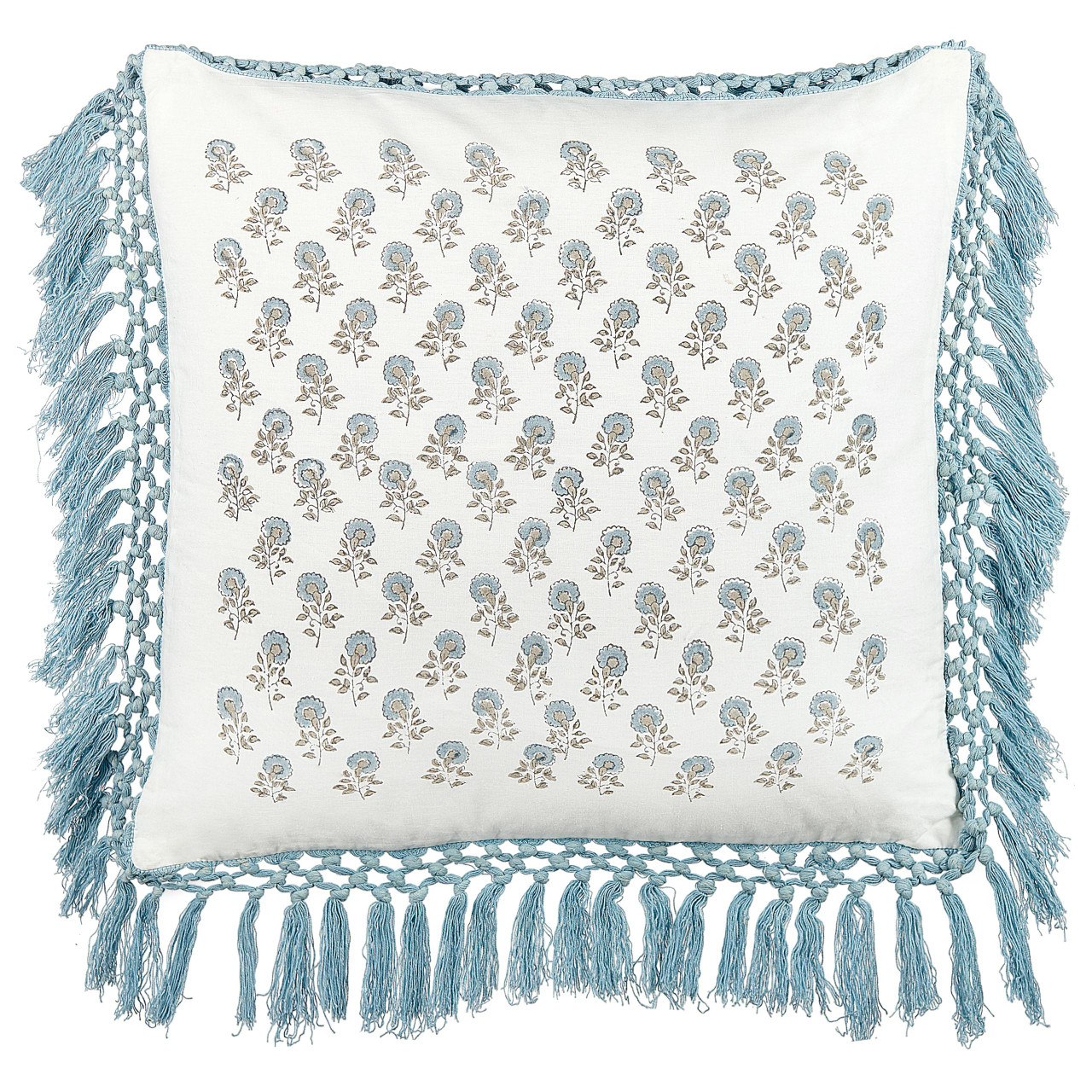 Almofada decorativa Pallida em algodão com padrão floral