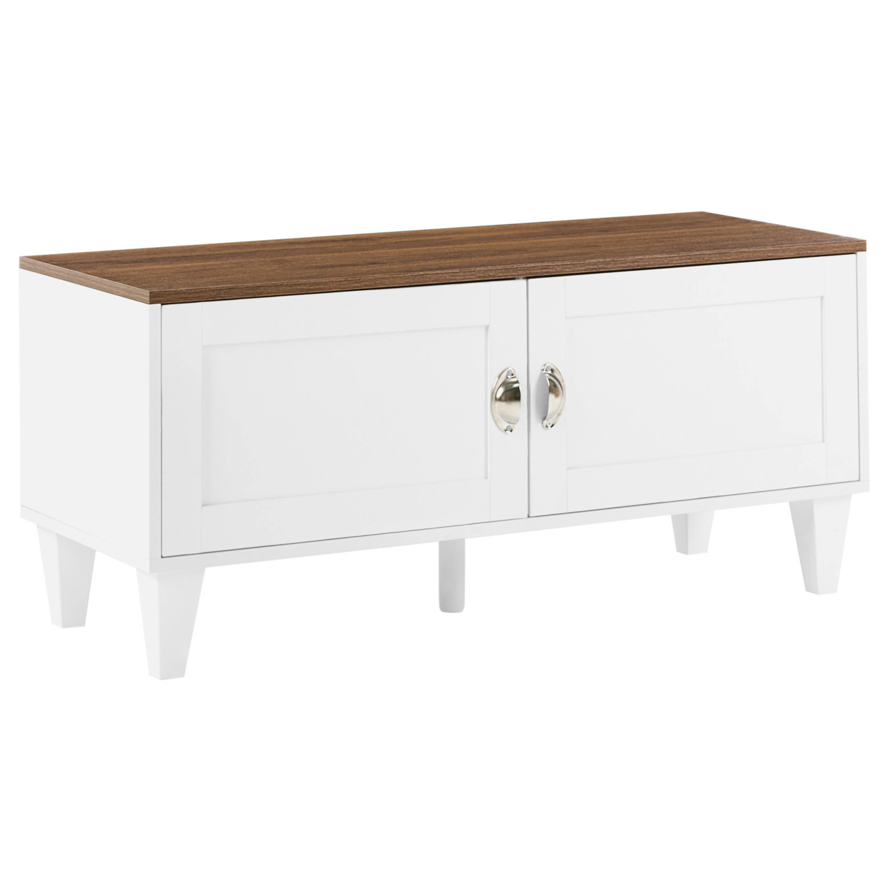 Móvel para sapatos de estilo tradicional BELIANI Quebec de MDF Branco 100x40x46