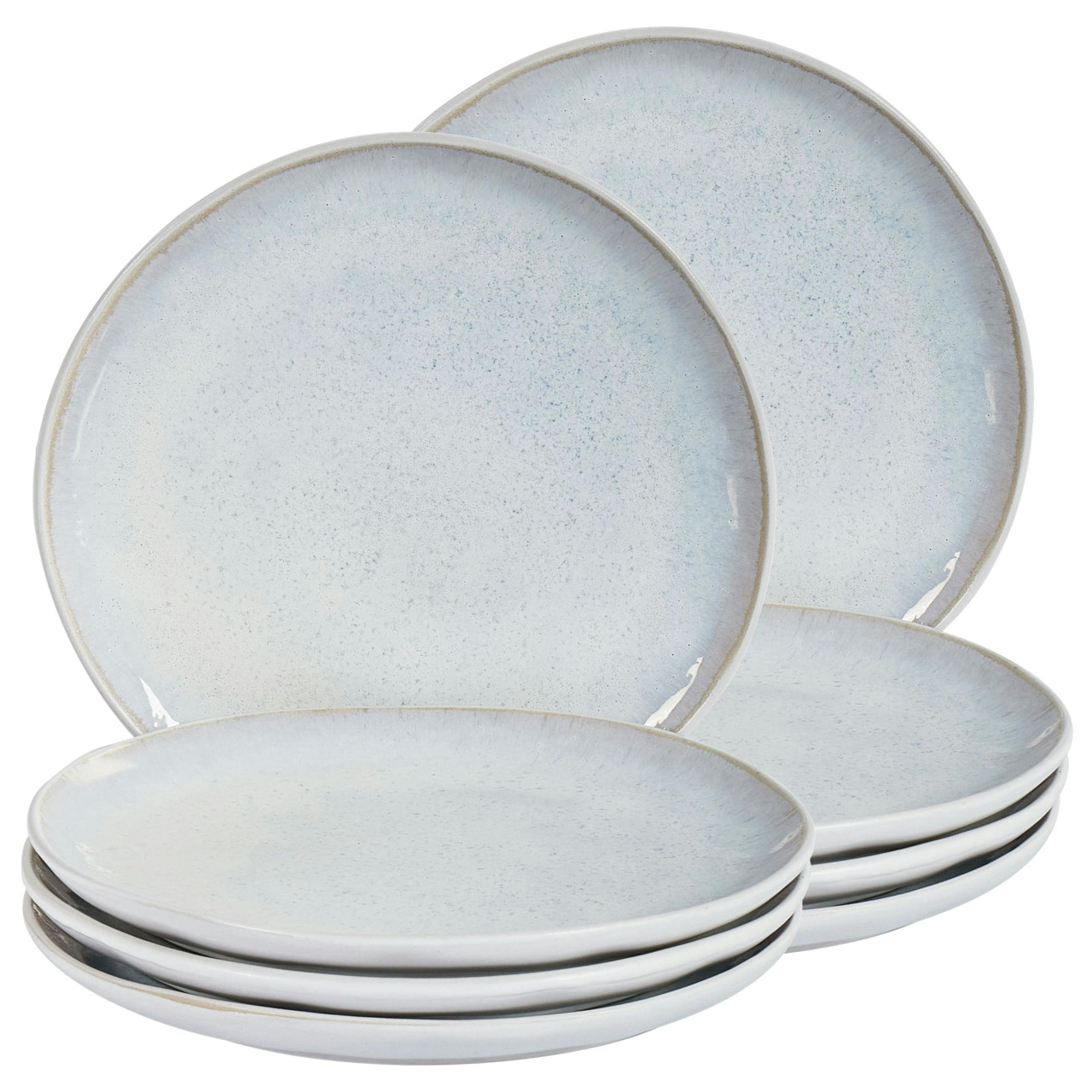 Platos de sobremesa 8 unidades gres gris claro