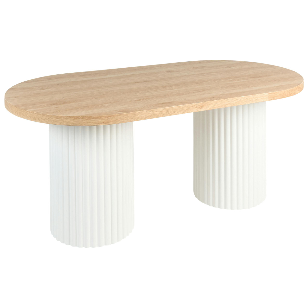 Mesa de jantar BELIANI Sheridan de MDF Castanho 90x180x76
