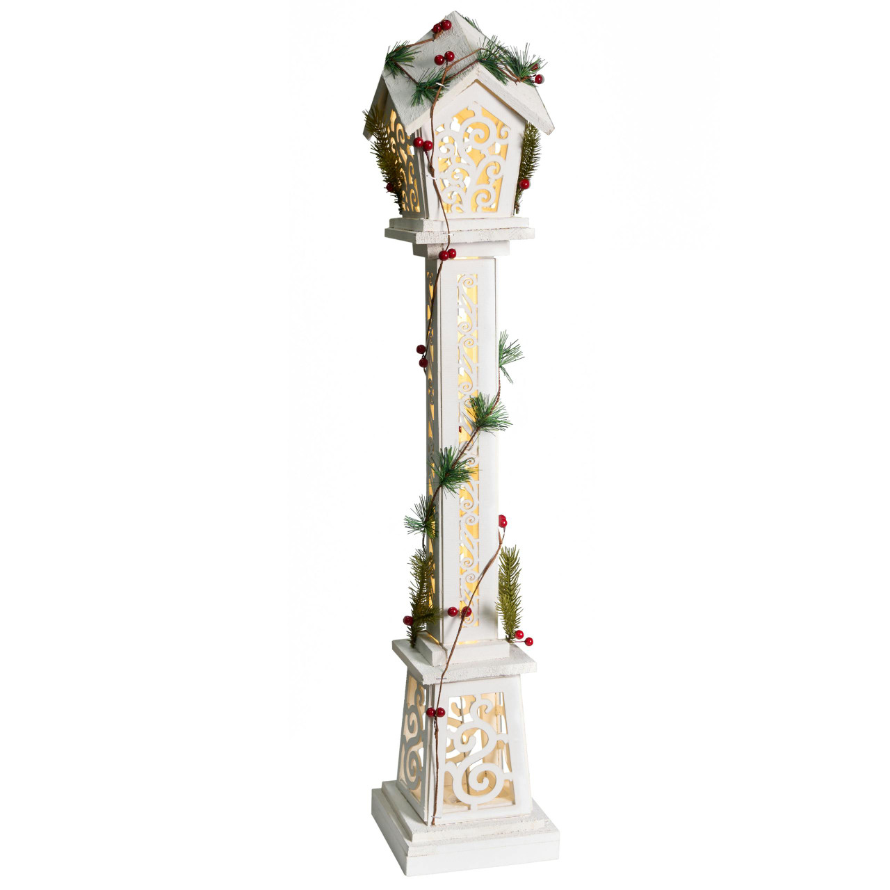 Decoração de Natal LUMMENE Poste de luz 80 cm Branco