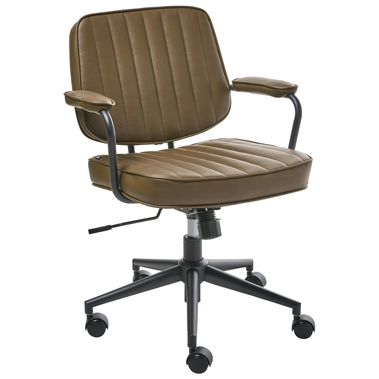 Cadeira home office BERNE Pele sintética Castanho