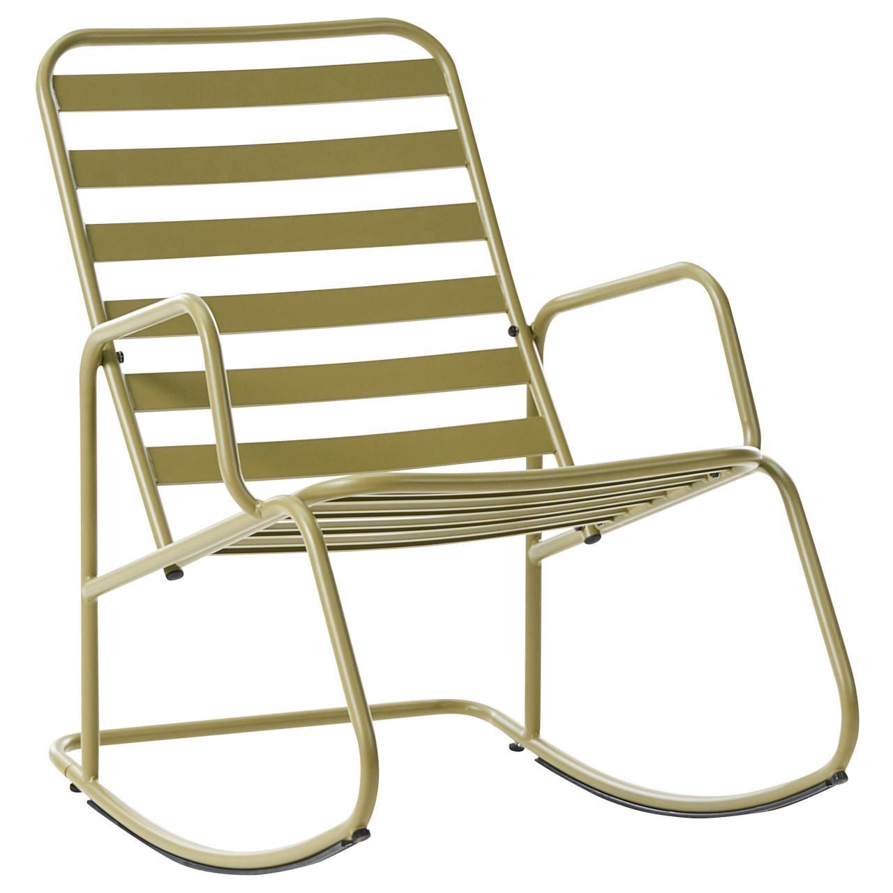 Cadeira de baloiço para jardim TURI Metal Verde-oliva