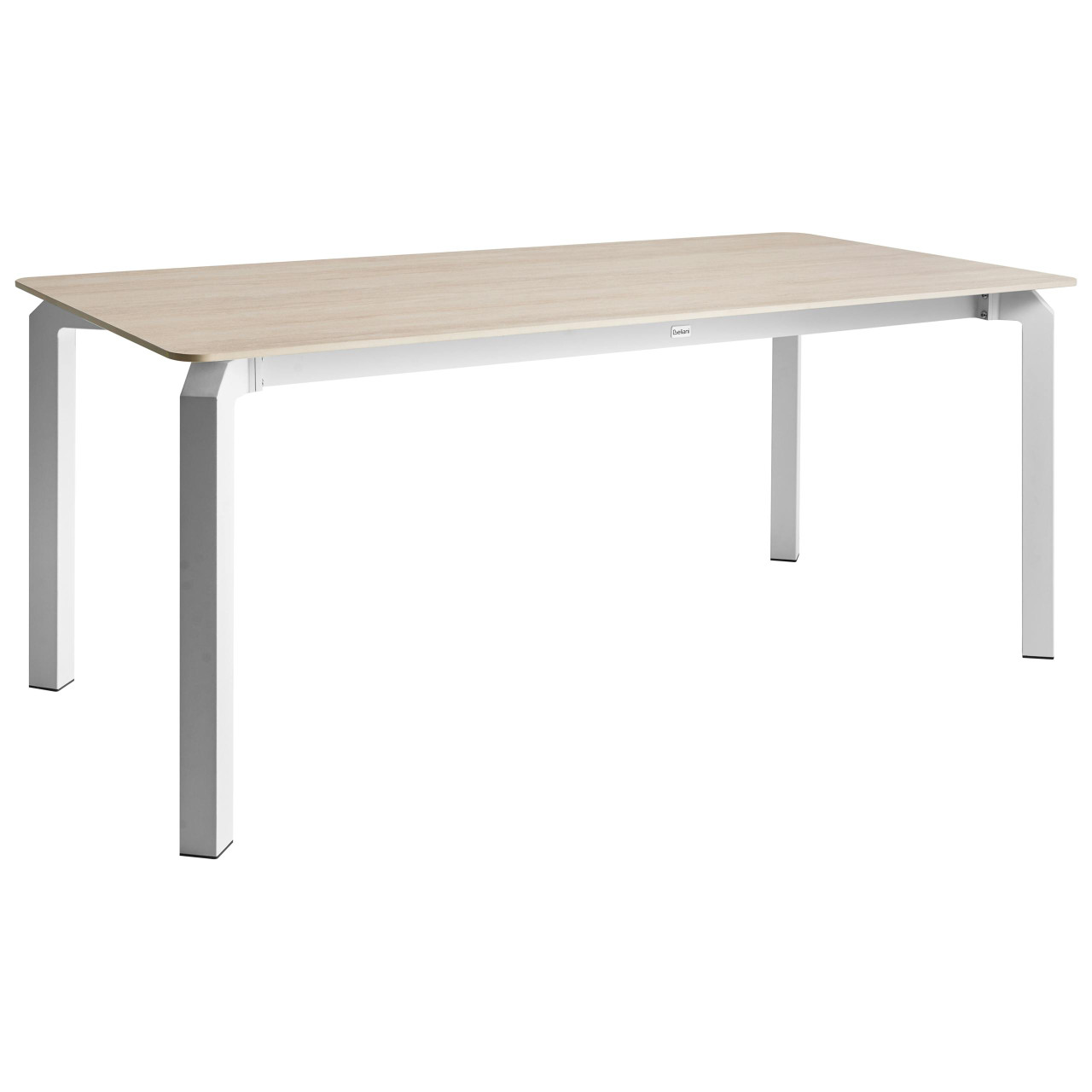 Mesa de reunião FELETTO 90 cm 180 cm Pedra Efeito travertino