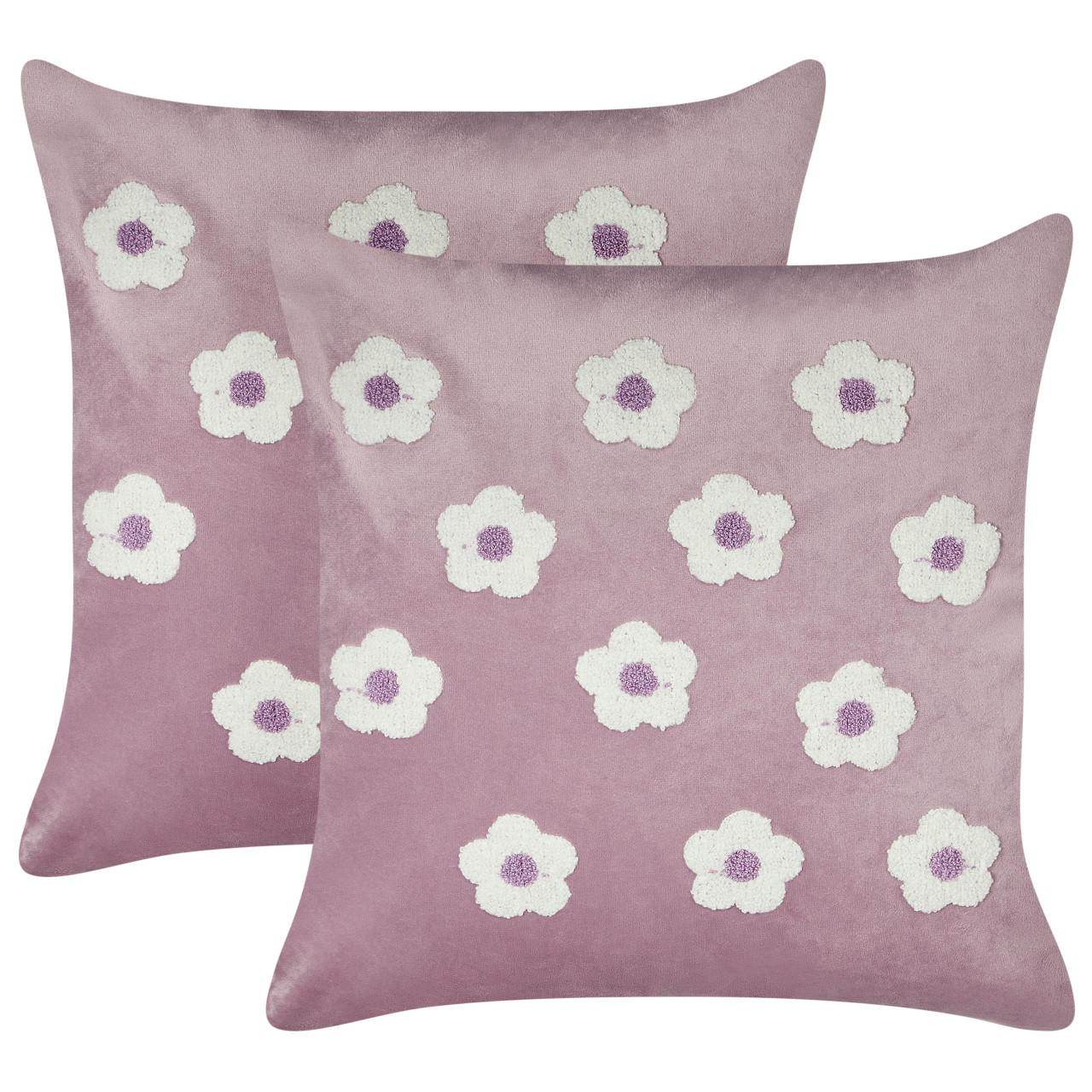 Almofadas decorativas Echinacea em veludo conjunto de 2
