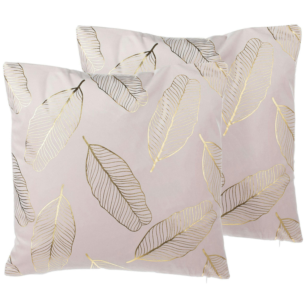 Almofada decorativa Freesia em veludo rosa conjunto 2