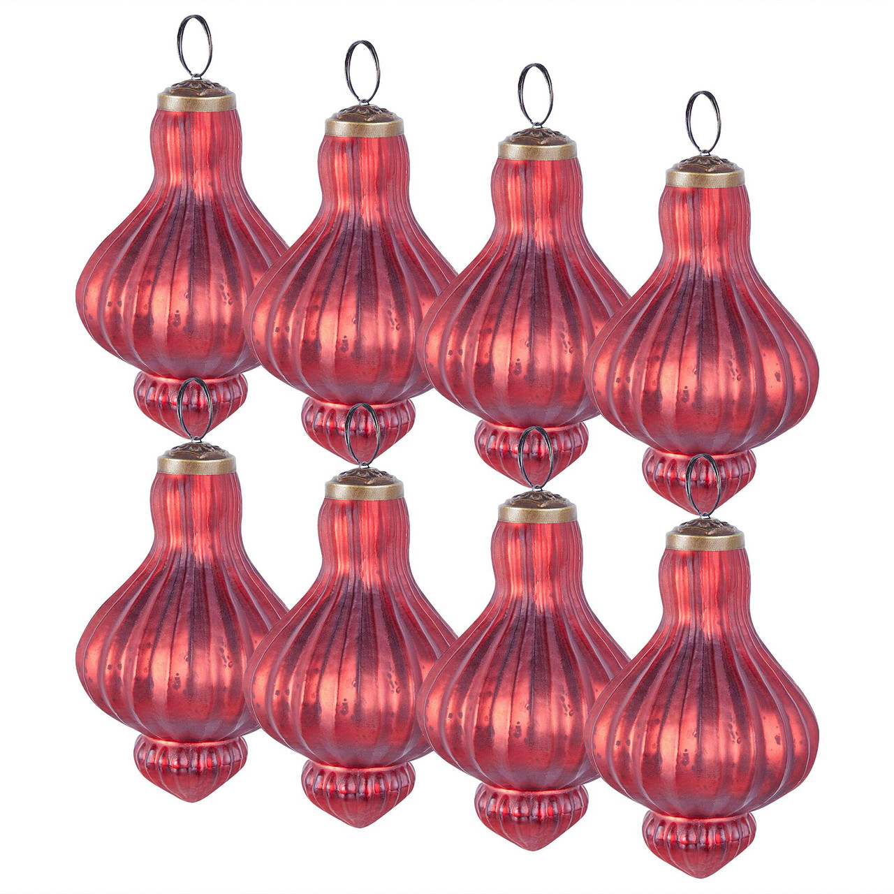 Conjunto de 8 bolas BRILLANT Vidro Vermelho