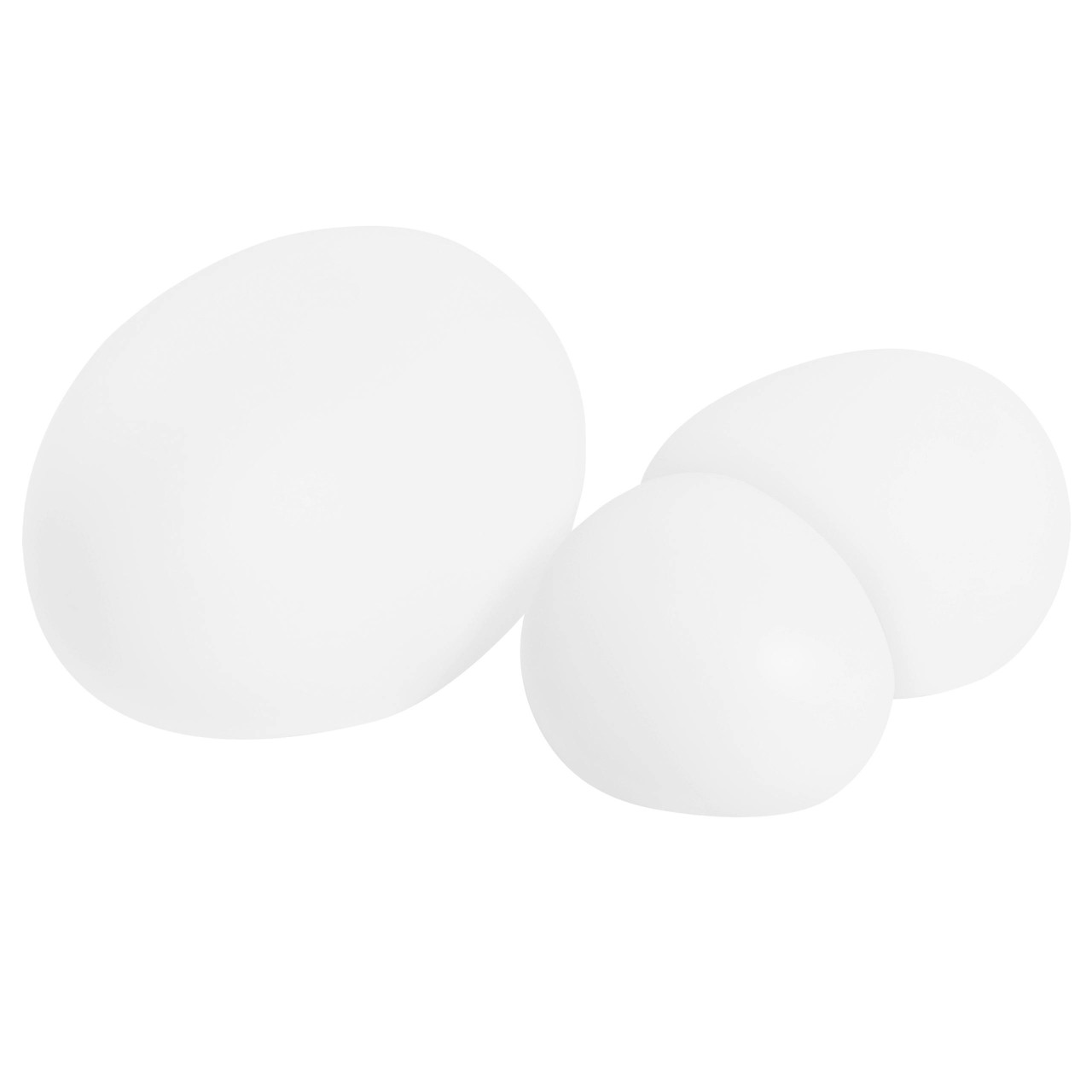 Conjunto de 3 candeeiros esféricos LED para exterior STOTTS Com comando remoto Branco