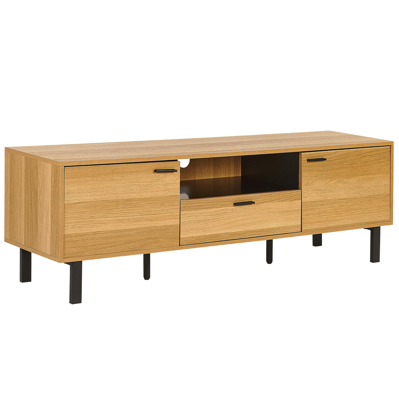 Móvel de TV Claremont MDF madeira clara 160x40x51