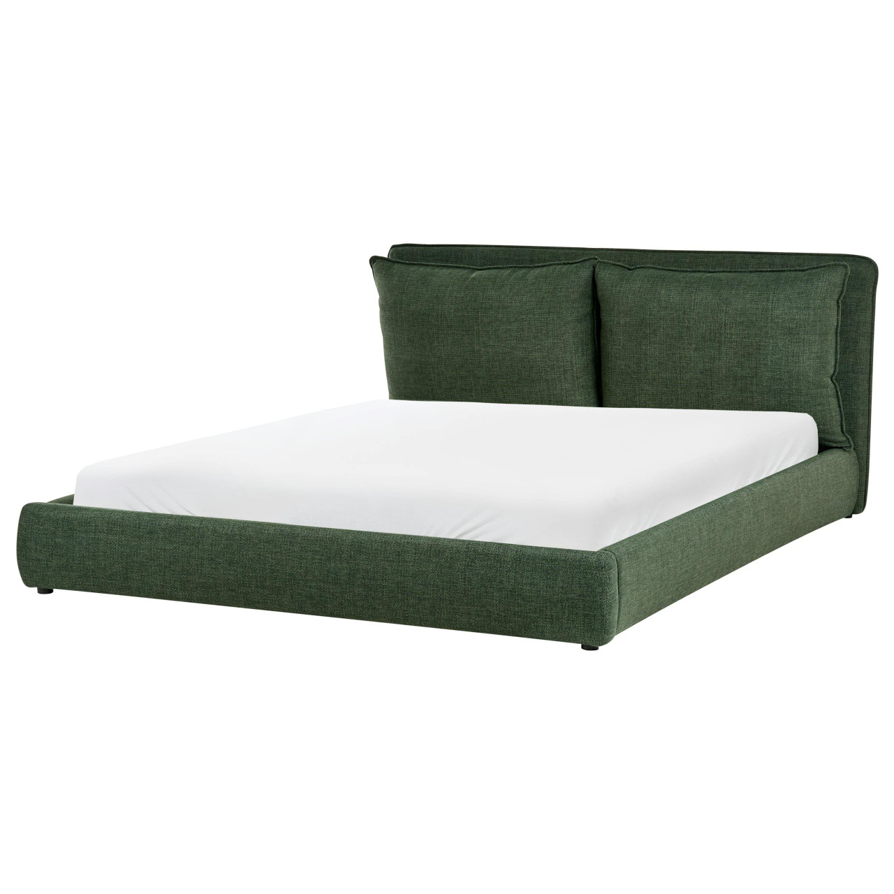 Cama Tecido BAJONNA 180 x 200 cm Verde escuro