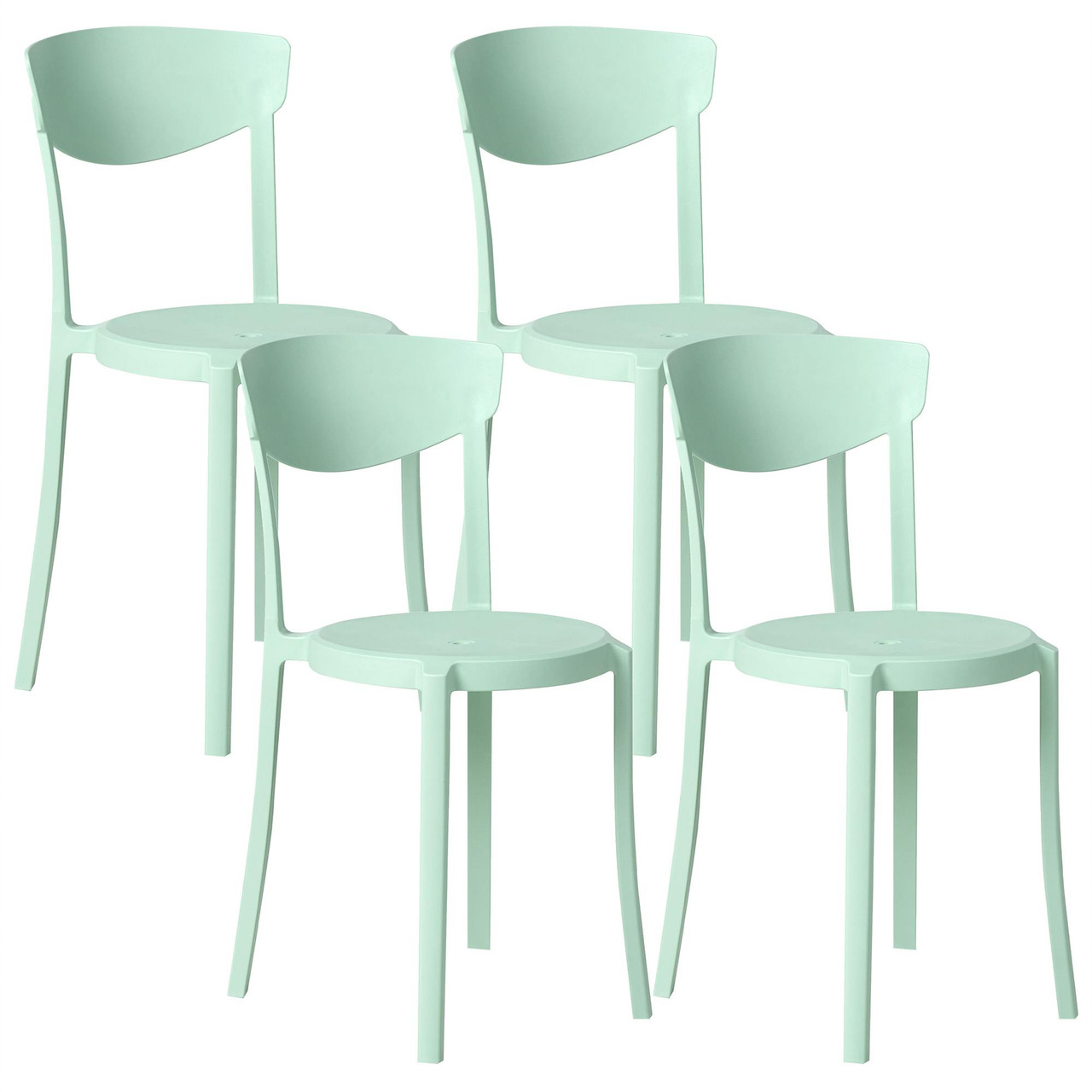 Conjunto de 4 cadeiras de jardim VIESTE Verde menta