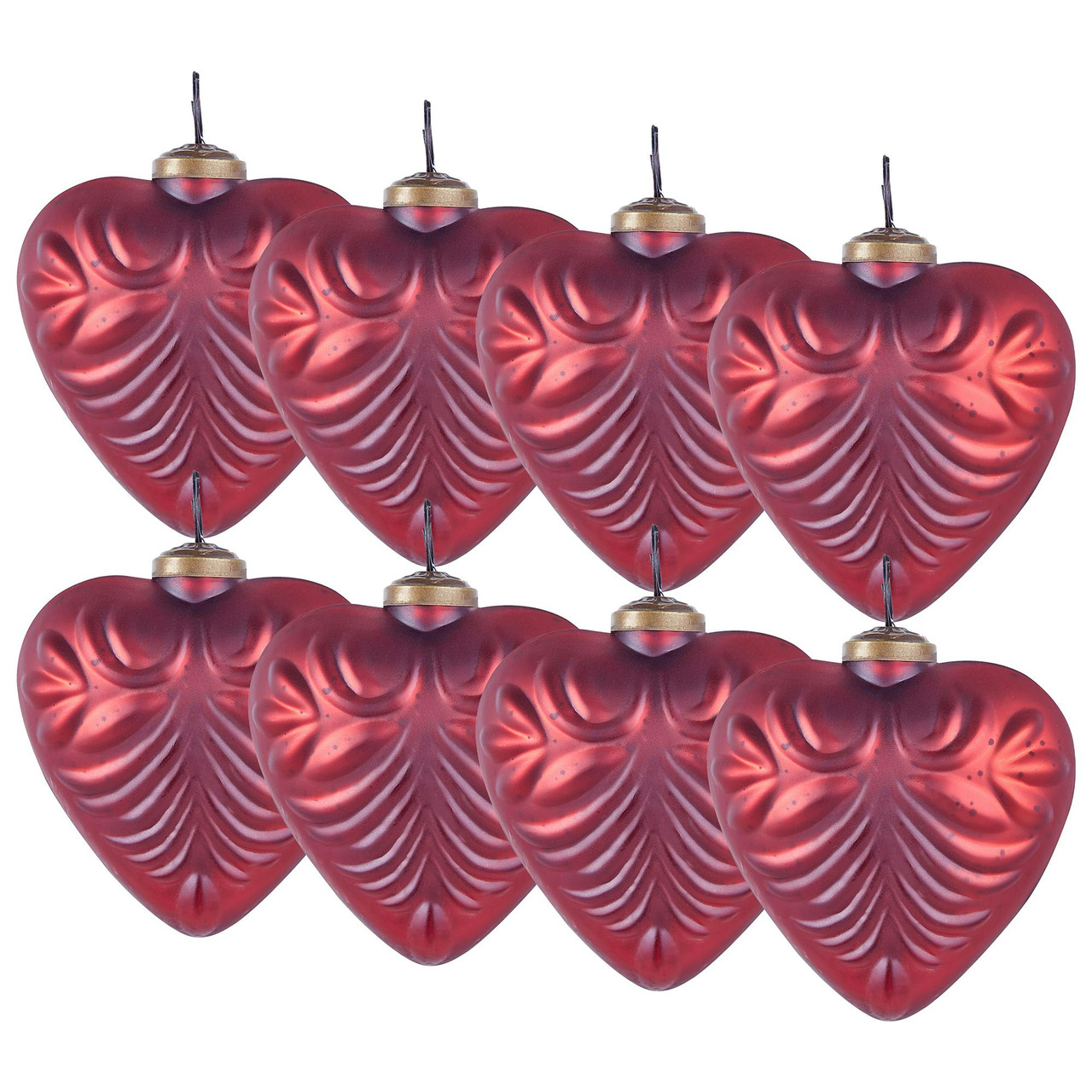 Conjunto de 8 bolas FERIABLE Vidro Vermelho
