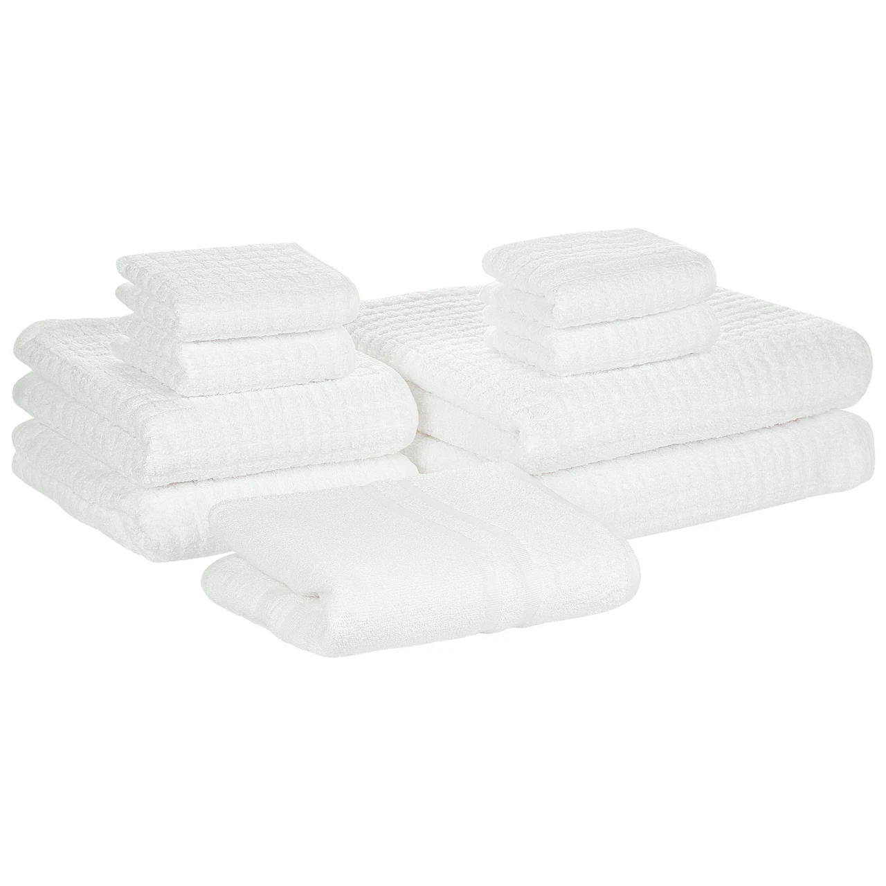 Conjunto de 9 Toalhas de Algodão Atai branco