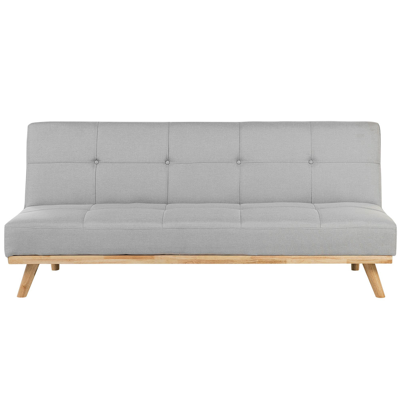 Sofá-cama 3 lugares FROYA Tecido Cinzento claro