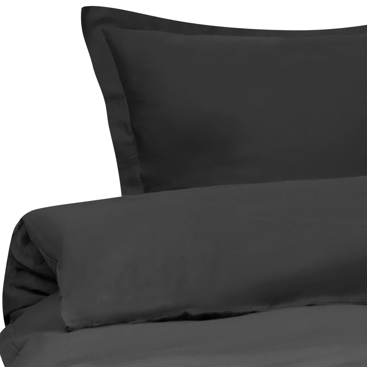 Conjunto de capas de edredom PARKROSE Cetim de algodão 150 x 200 cm Preto