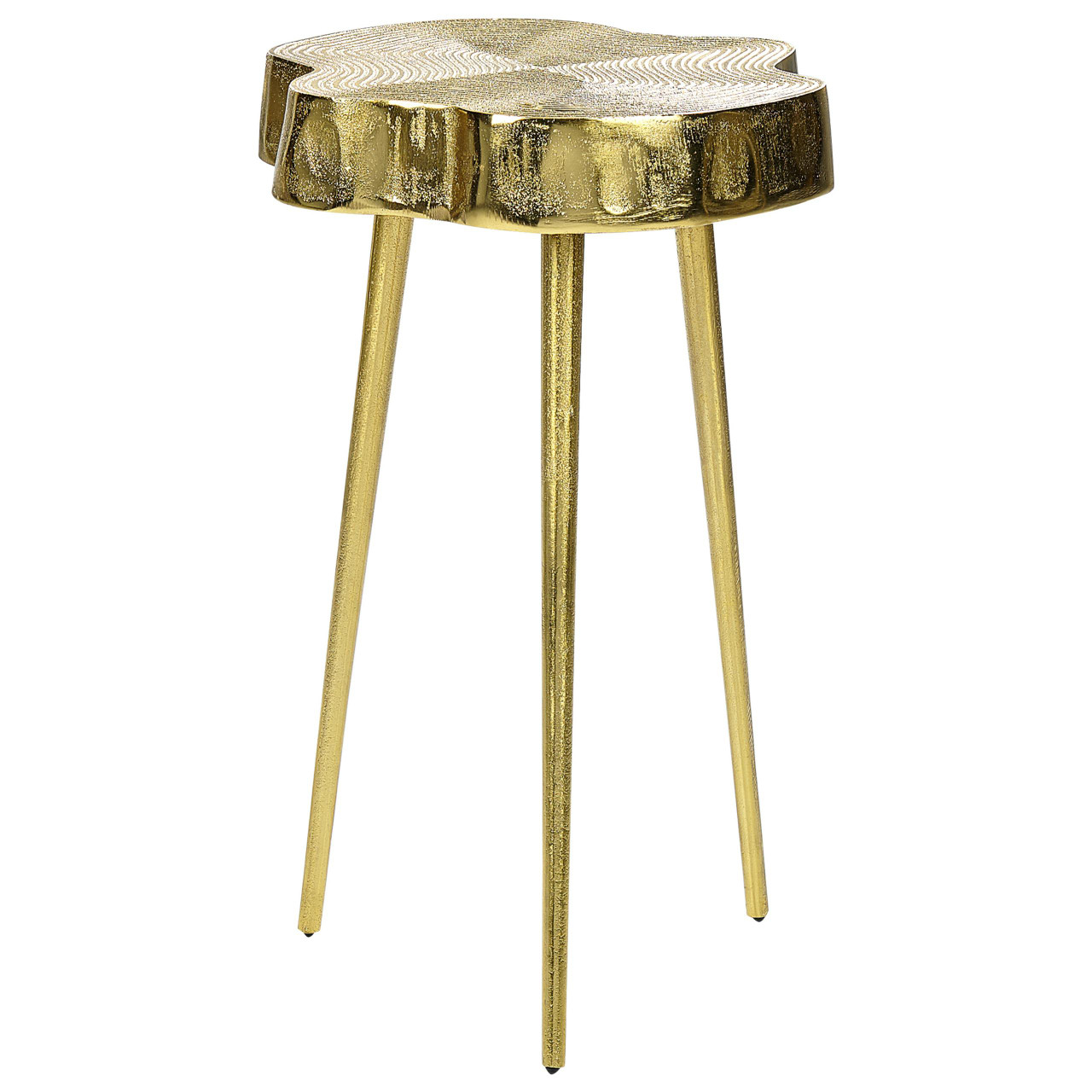 Mesa de apoio Taupo em alumínio dourado