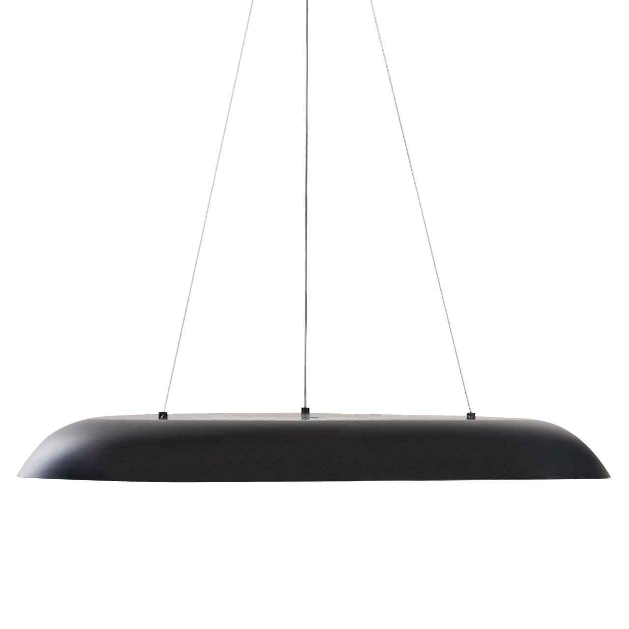 Candeeiro suspenso Surko em metal preto com LED integrado