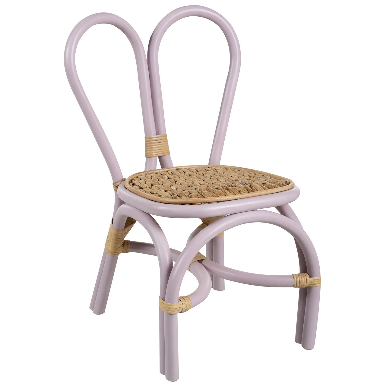 Cadeira infantil Desimi em rattan/vime violeta