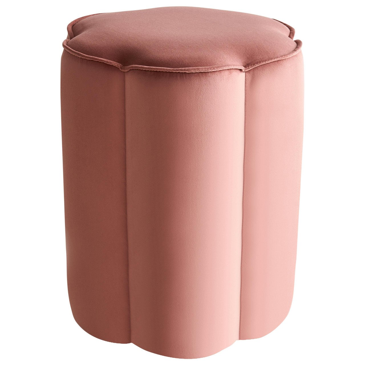 Pufe TAPPEN Veludo Rosa
