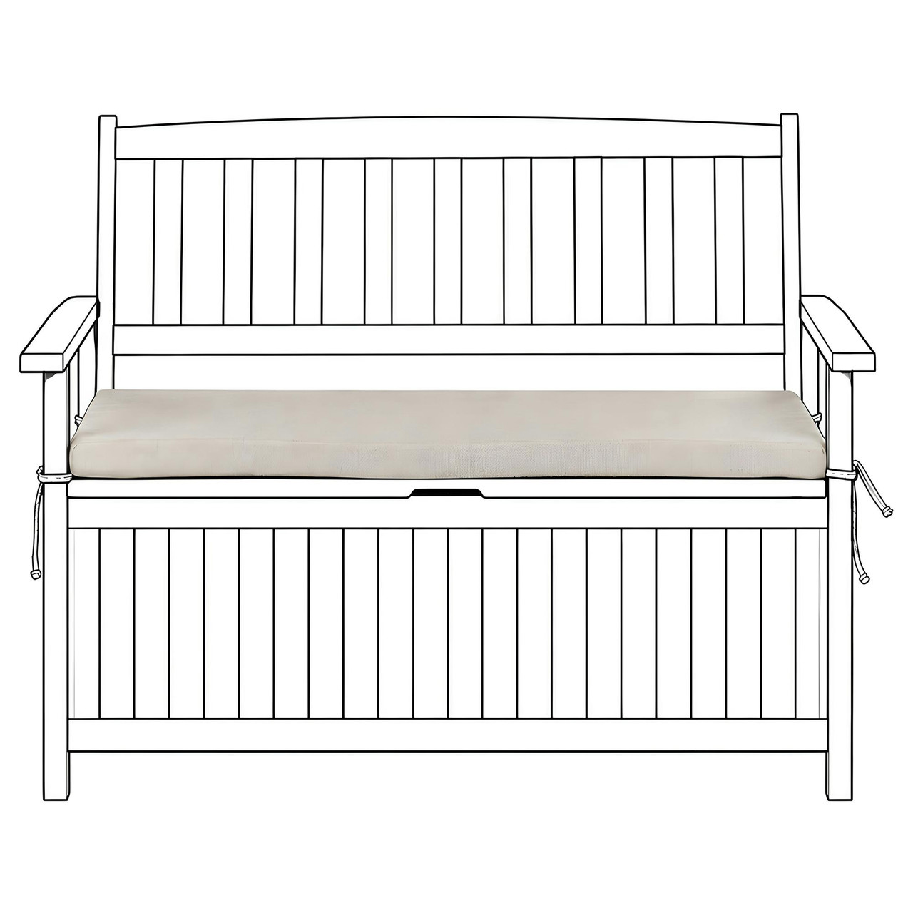 Almofada para banco de assento SOVANA 108 x 45 cm Creme