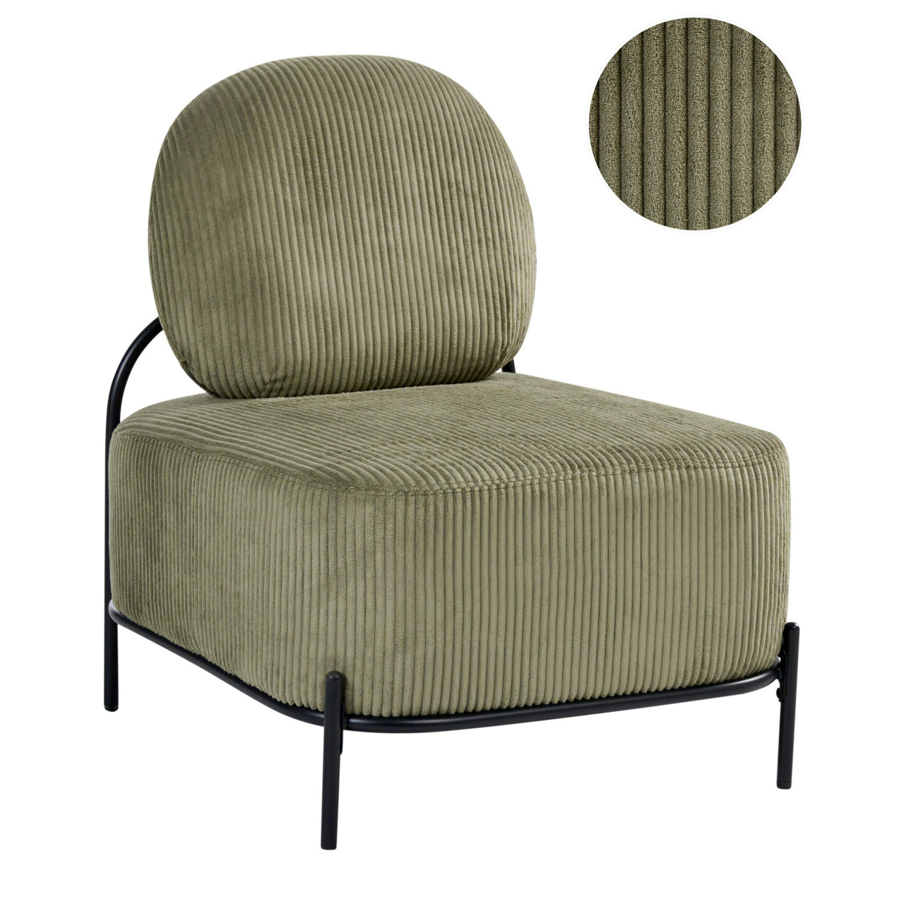 Poltrona BELIANI Lunde de Bombazine Verde 67x74x81