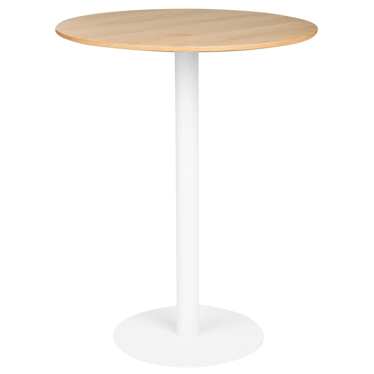 Mesa de bar MORELLA Castanho claro/Branco 80 cm 80 cm