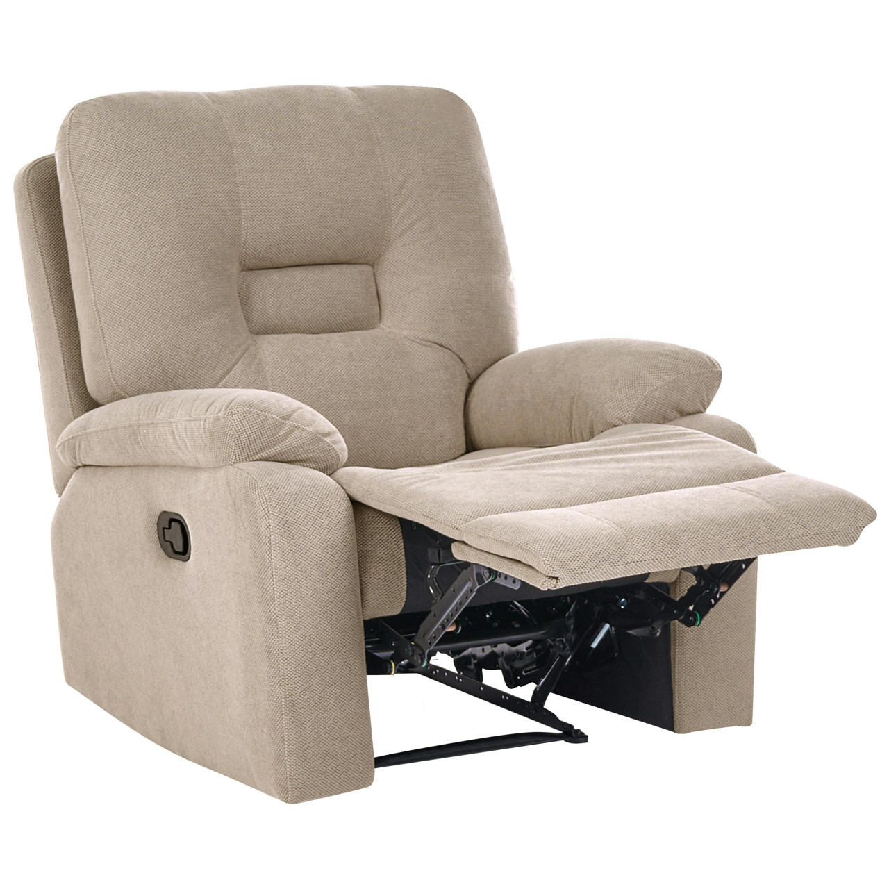 Cadeira reclinável BELIANI Bergen de Tecido Creme 85x74x101