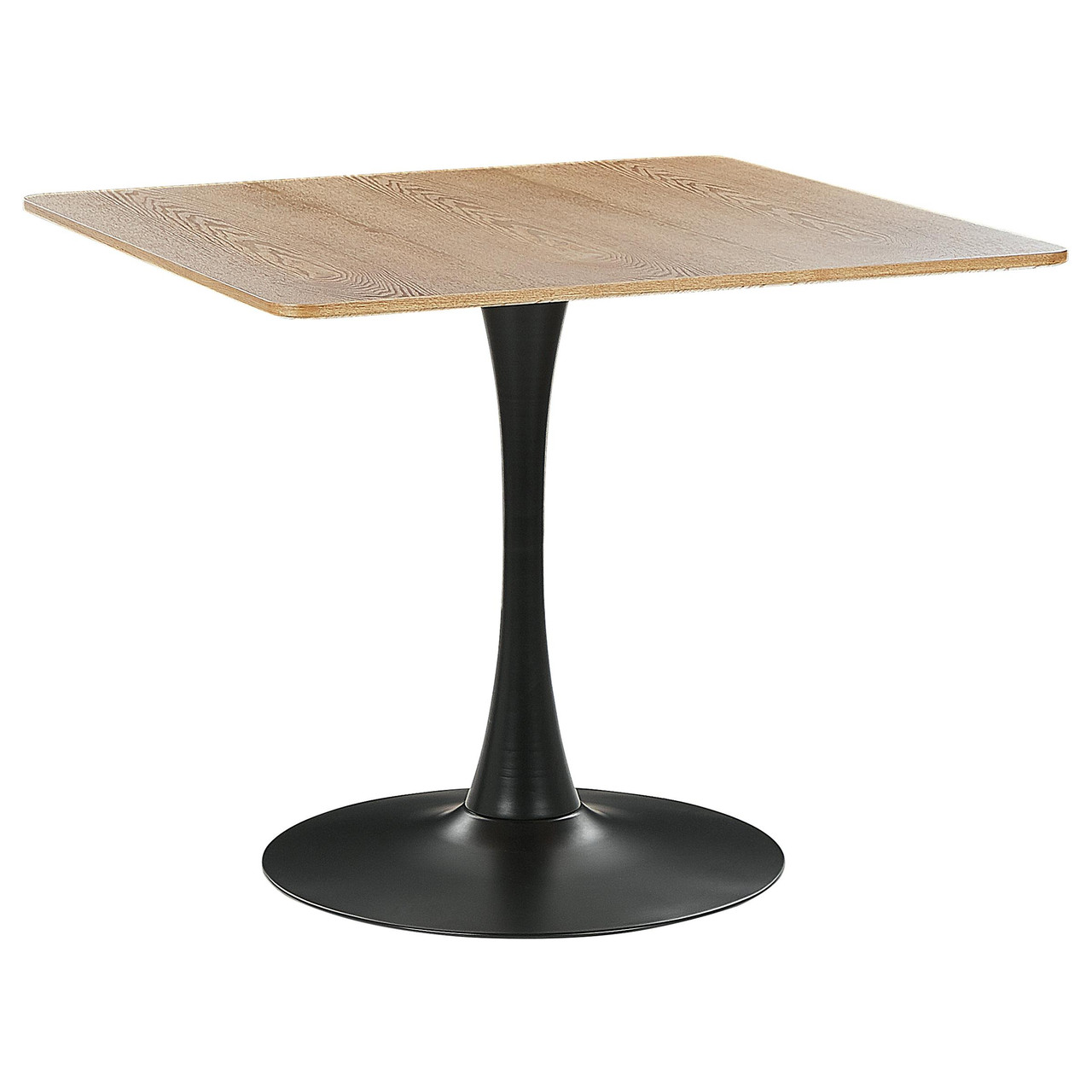 Mesa de jantar quadrada Boca em MDF madeira clara
