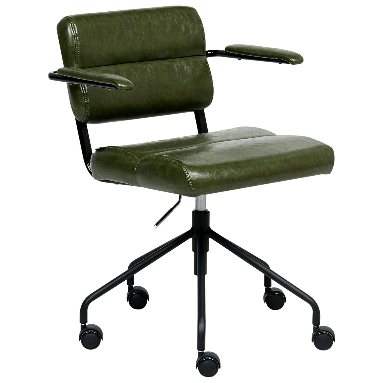 Cadeira home office CANDOR Pele sintética Verde escuro