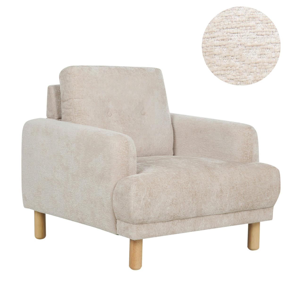 Poltrona TUVE Bouclé Creme