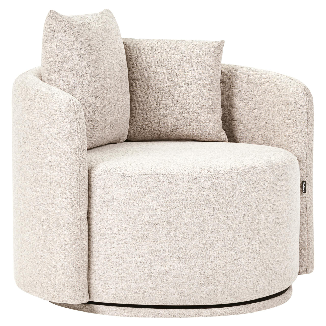 Poltrona giratória BELIANI Ennora de Tecido Creme 88x82x67