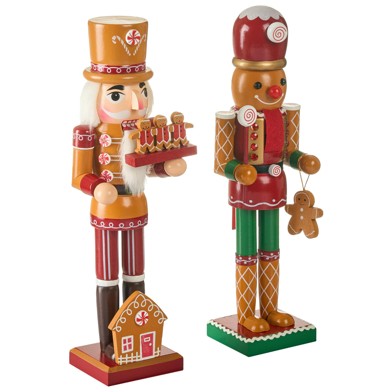 Conjunto de 2 figuras GRANSJON Quebra-nozes 35 cm Laranja