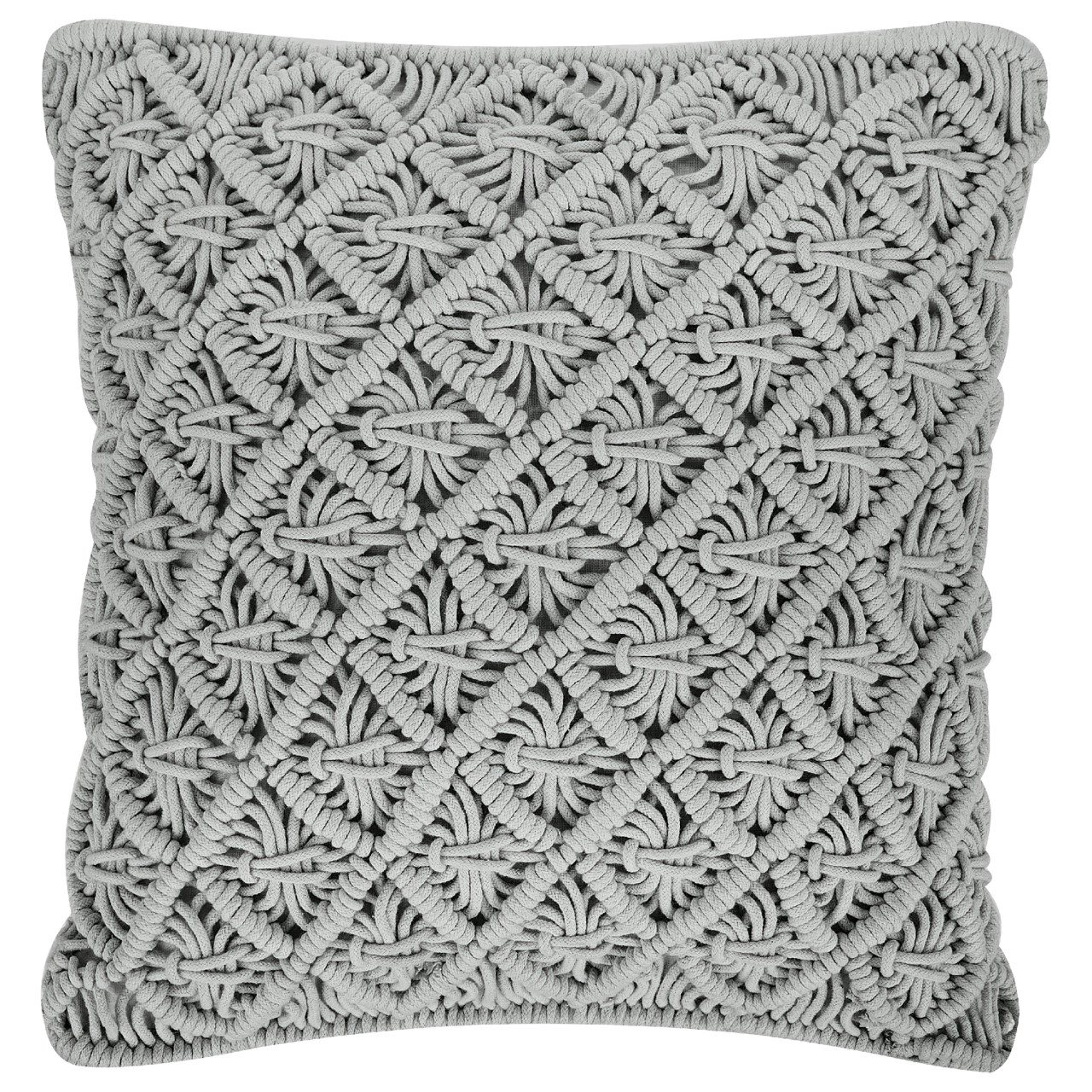 Almofada decorativa Kizkalesi em algodão retangular cinzento
