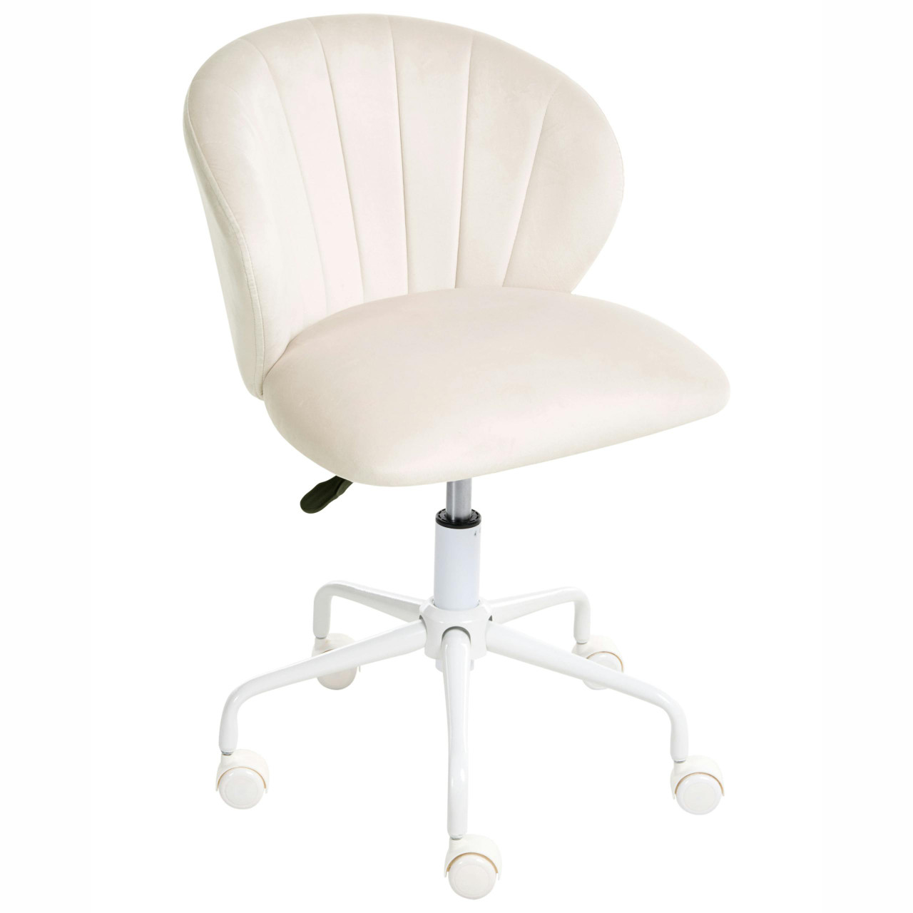 Cadeira home office CHEERFUL Veludo Branco creme