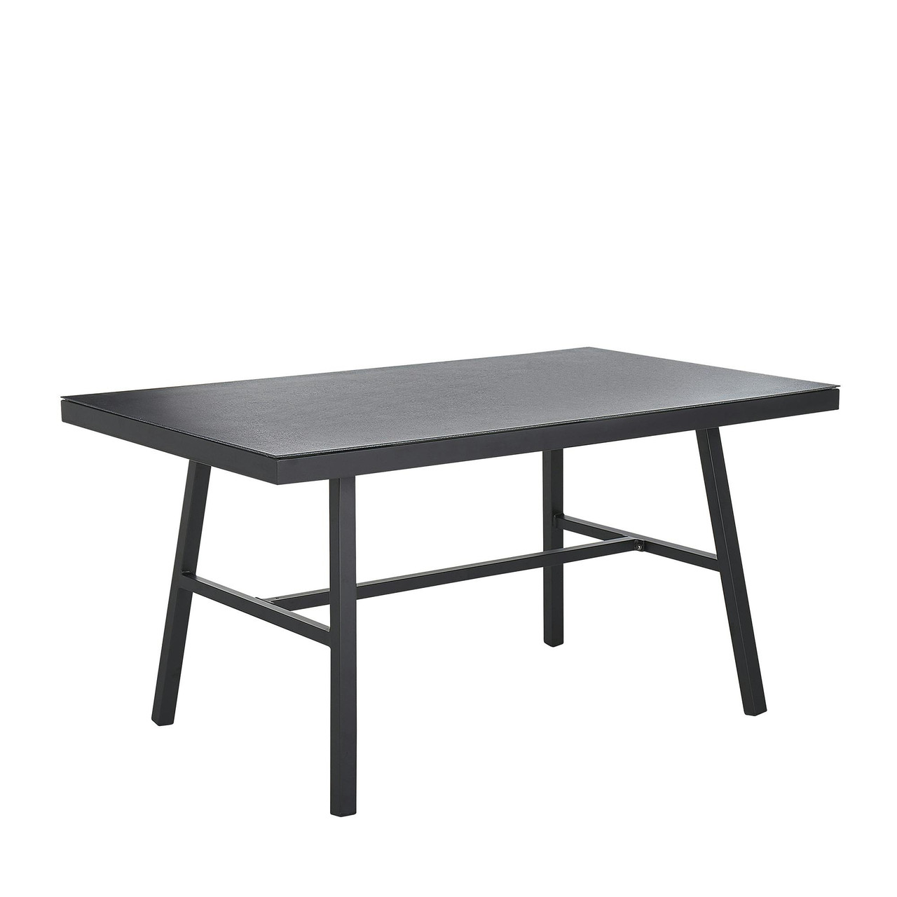 Mesa de jardim Canetto em alumínio com tampo de vidro temperado