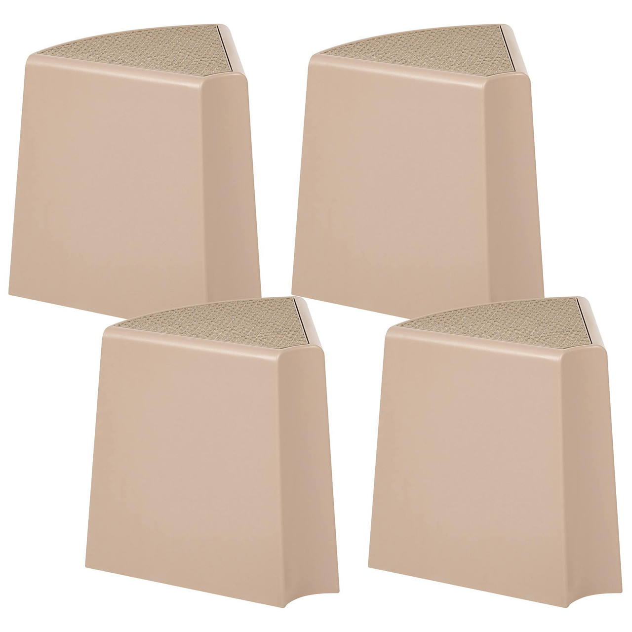 Conjunto de 4 tamboretes de jardim BELIANI Evros de ABS (material sintético duradouro) Creme 43x35x45