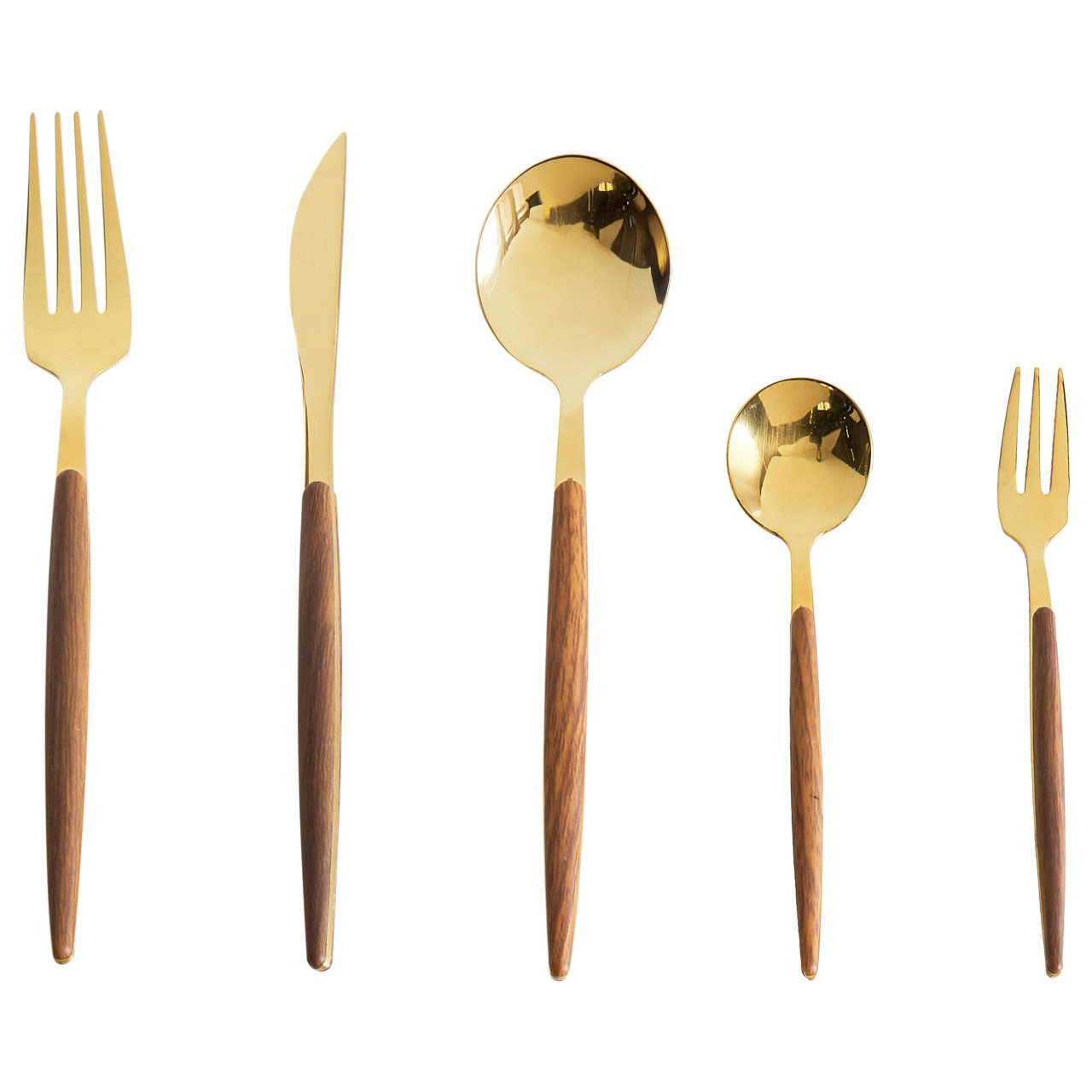 Conjunto de 30 talheres GEMELLI Dourado