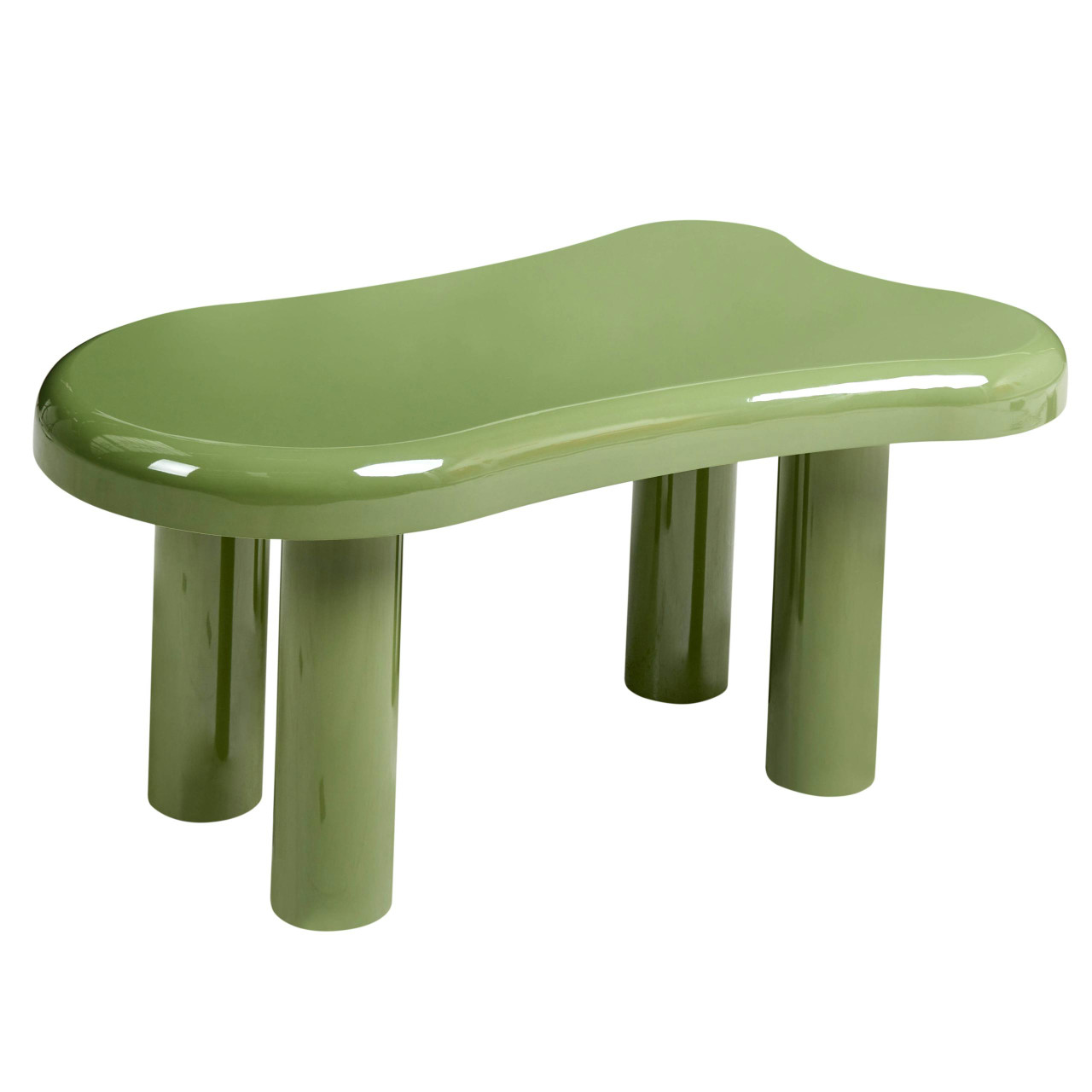 Mesa de centro Ondle em MDF verde