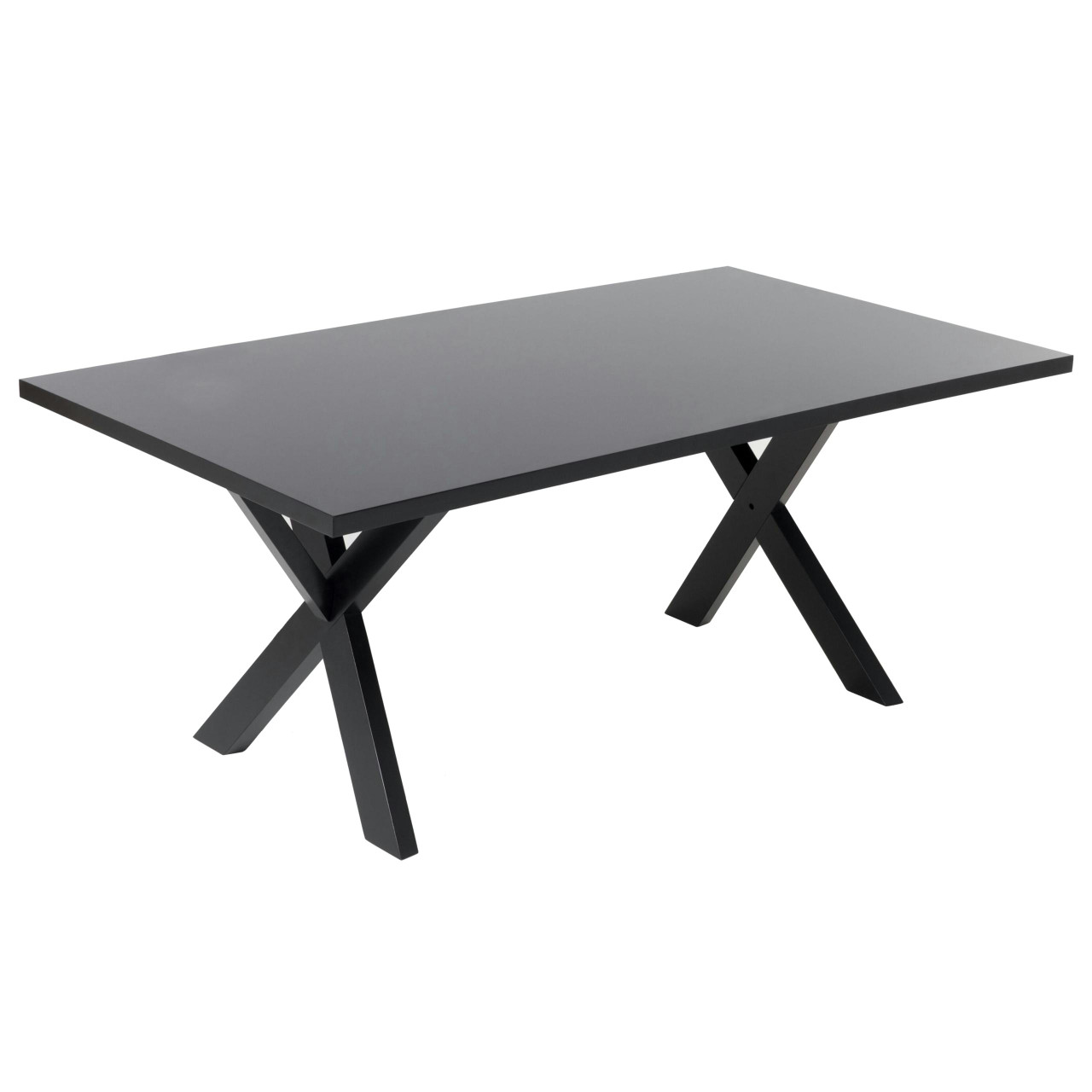 Mesa De Jantar Beliani Lisala De Mdf Preto 100x180x75