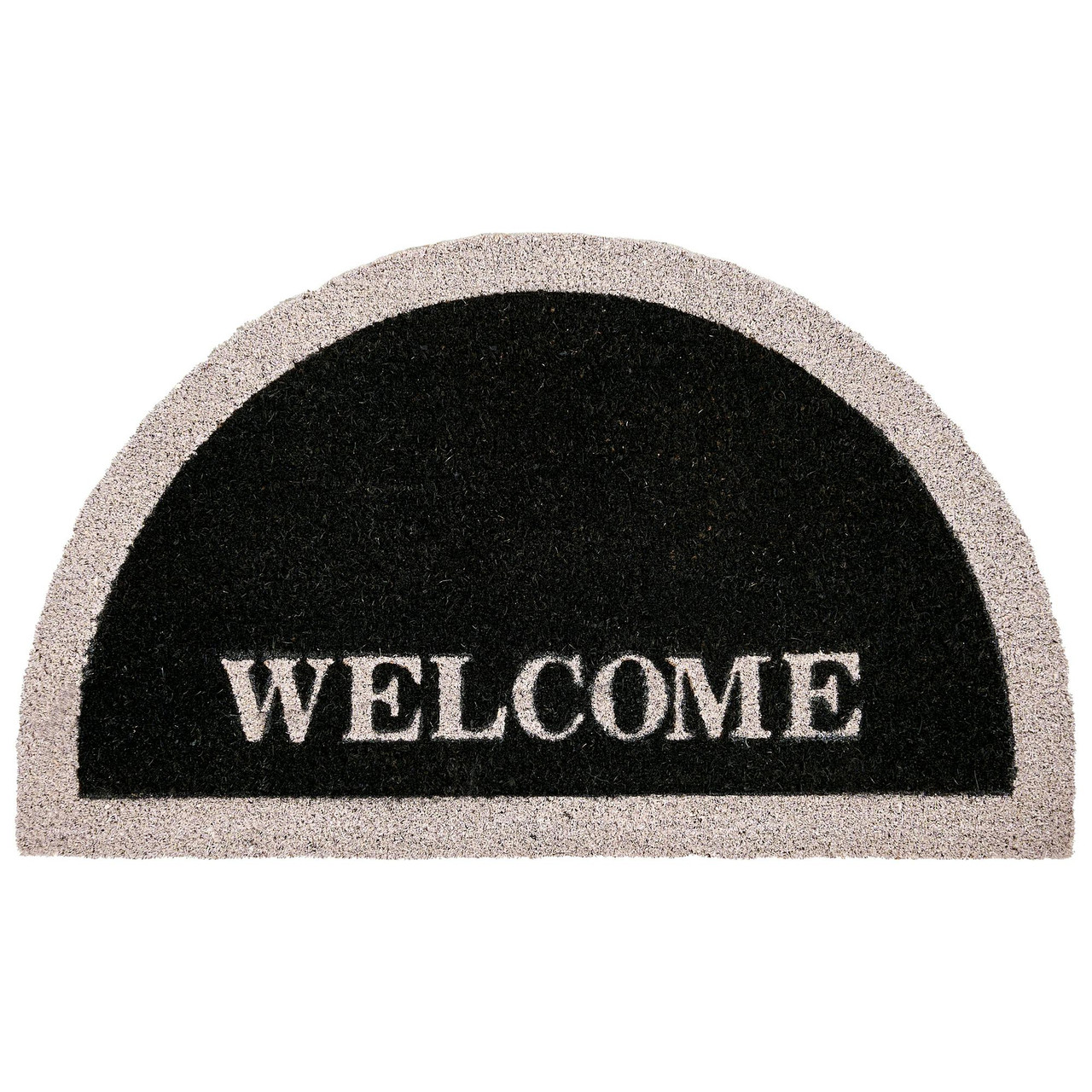 Tapete de entrada BUHI Preto 45 x 75 cm Texto Fibra de coco