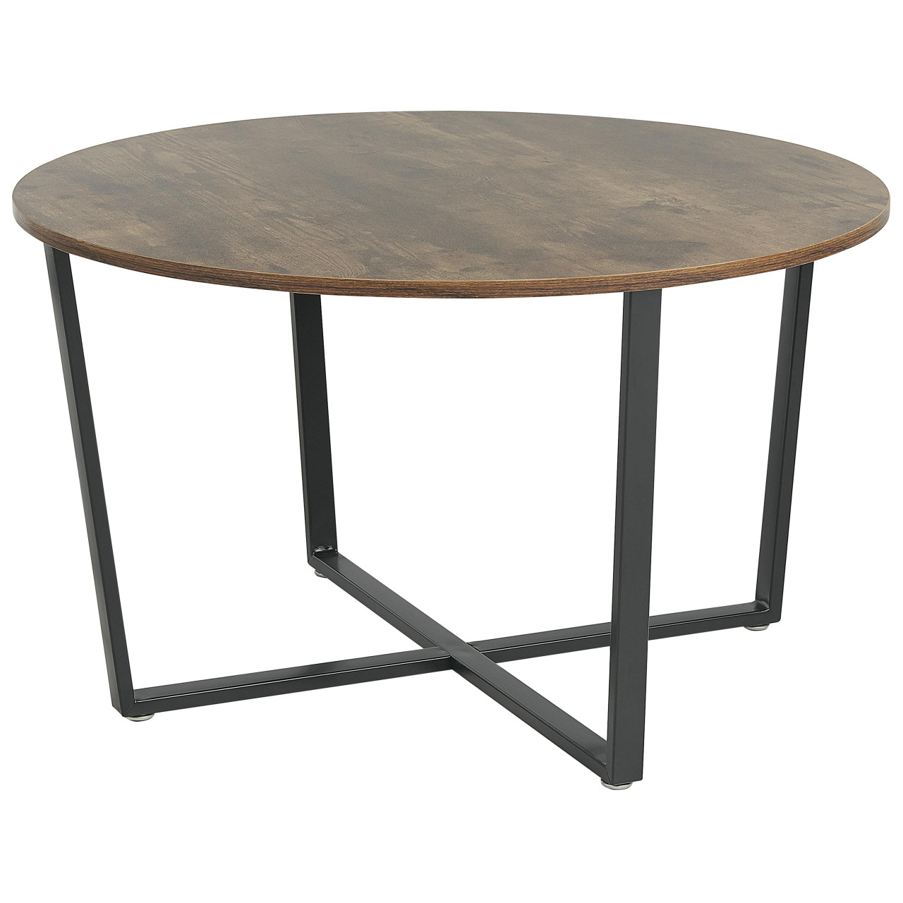 Mesa de centro Orick em MDF folheado e pernas em metal