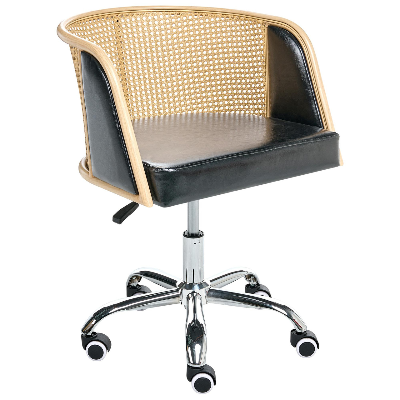 Cadeira home office ELKHART Pele sintética Preto